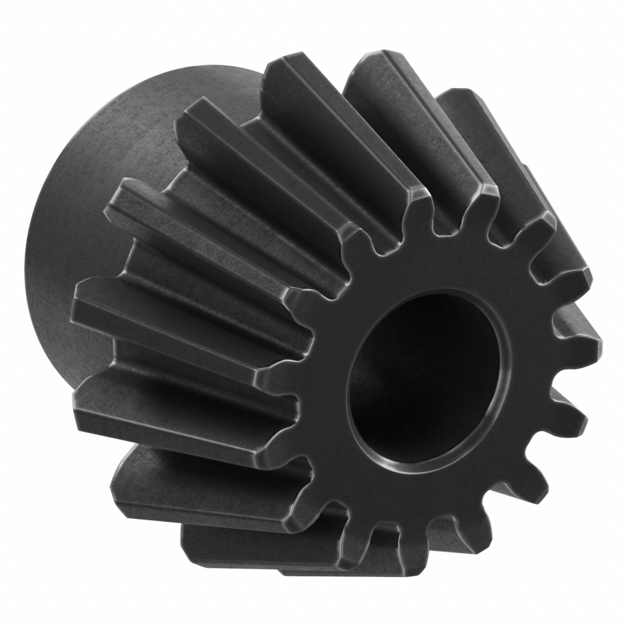 Bevel Gear: Straight, Gear Ratio 3, Module m 2, 15 Teeth, Black Oxide-Coated Steel, 10 mm Bore Dia
