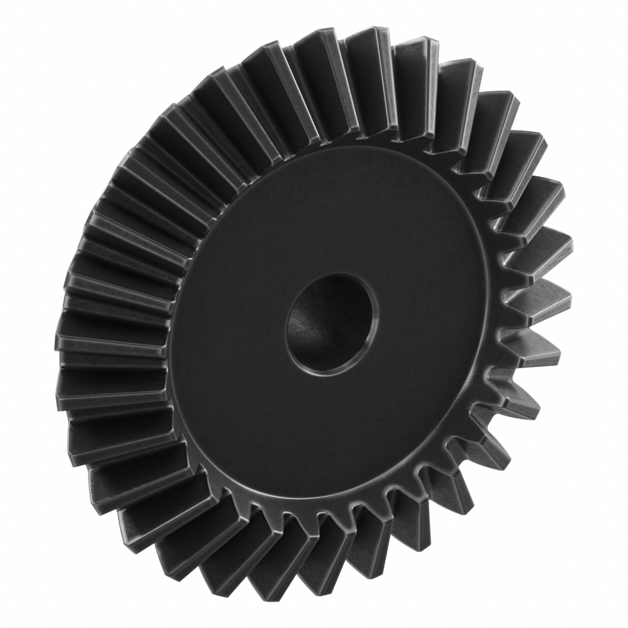 Bevel Gear: Straight, Gear Ratio 1.5, Module m 2, 30 Teeth, Black Oxide-Coated Steel, 10 mm Bore Dia