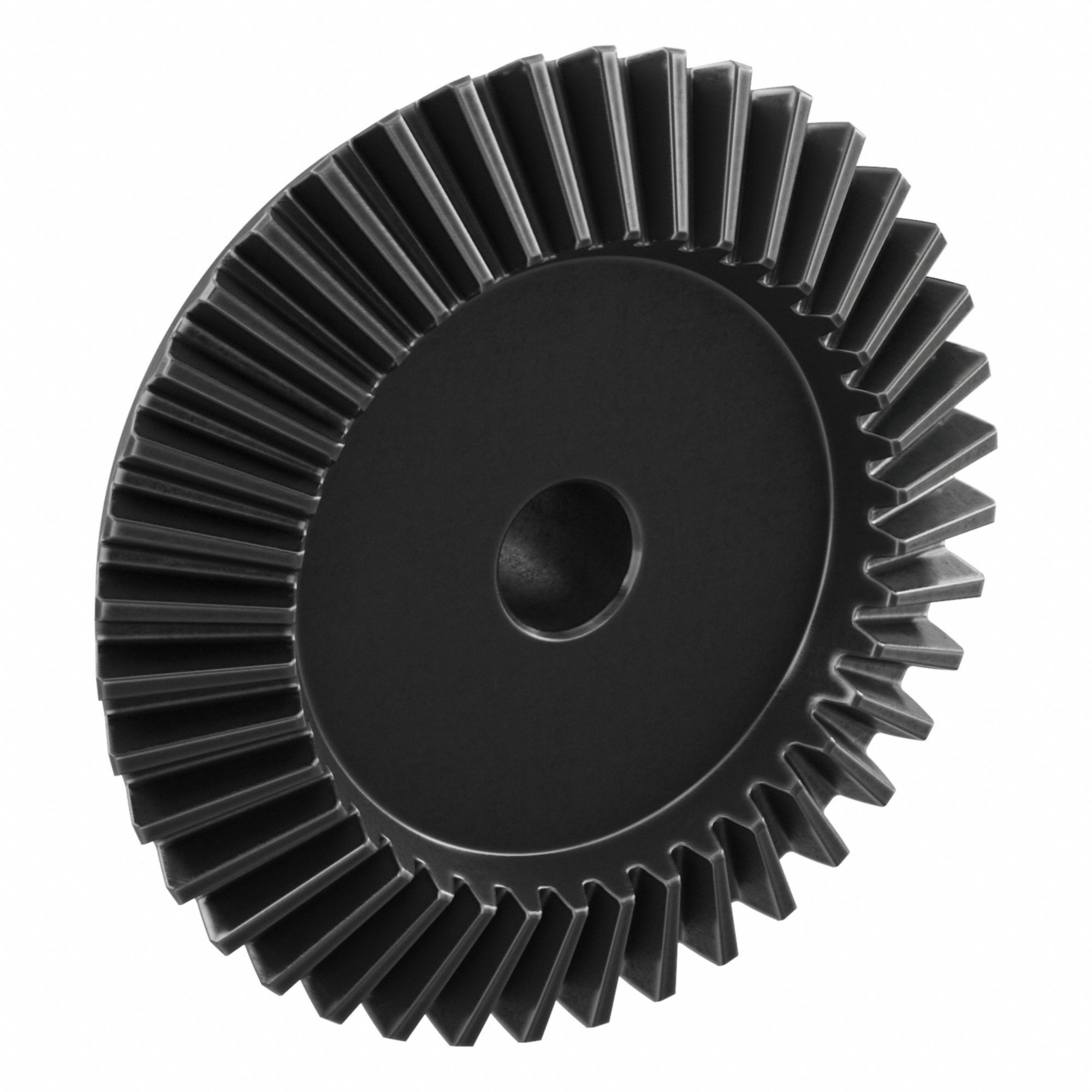 Bevel Gear: Straight, Gear Ratio 2, Module m 2, 40 Teeth, Black Oxide-Coated Steel, 12 mm Bore Dia
