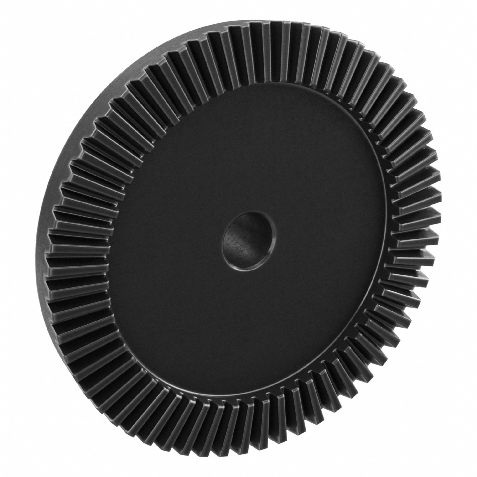 Bevel Gear: Straight, Gear Ratio 5, Module m 2, 60 Teeth, Black Oxide-Coated Steel, 15 mm Bore Dia