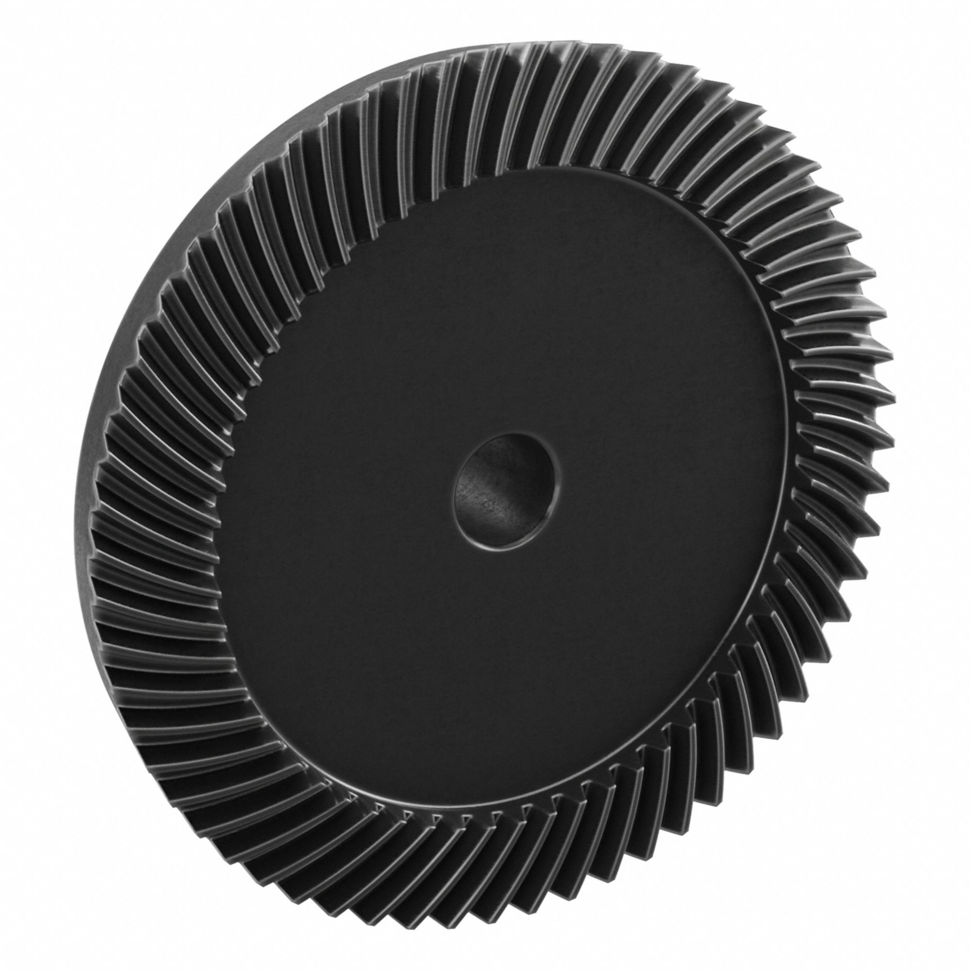 Spiral Bevel Gear: Spiral, Gear Ratio 4, Right Hand, Module m 2, 60 Teeth, Black Oxide-Coated Steel
