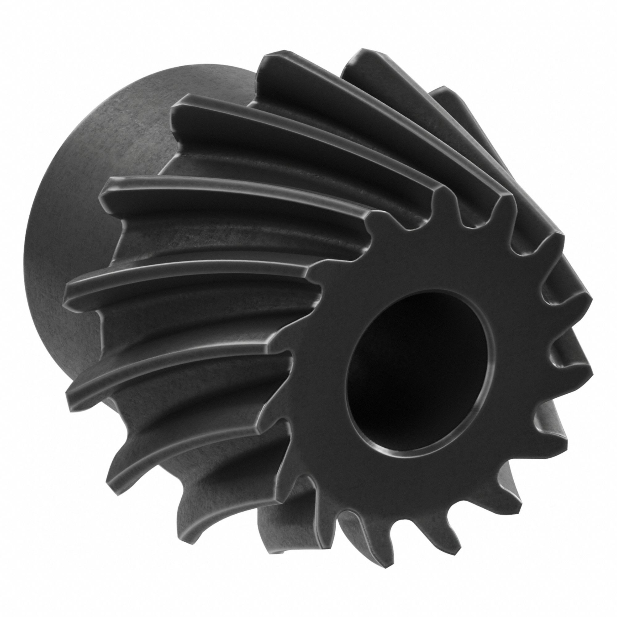 Ground Spiral Bevel Gear: Spiral, Gear Ratio 3, Left Hand, Module m 2.5, 15 Teeth, 12 mm Bore Dia