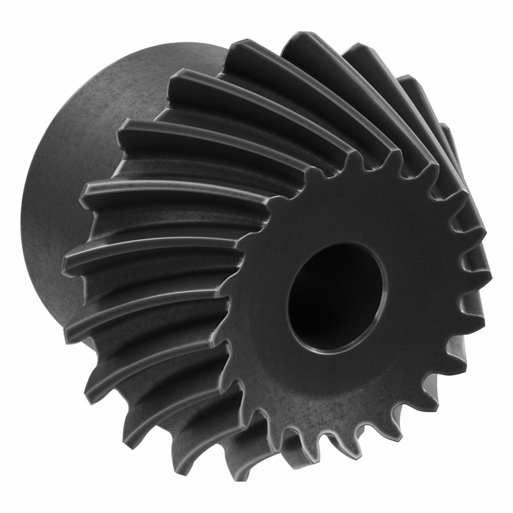Ground Spiral Bevel Gear: Spiral, Gear Ratio 2, Left Hand, Module m 2.5, 20 Teeth, 12 mm Bore Dia