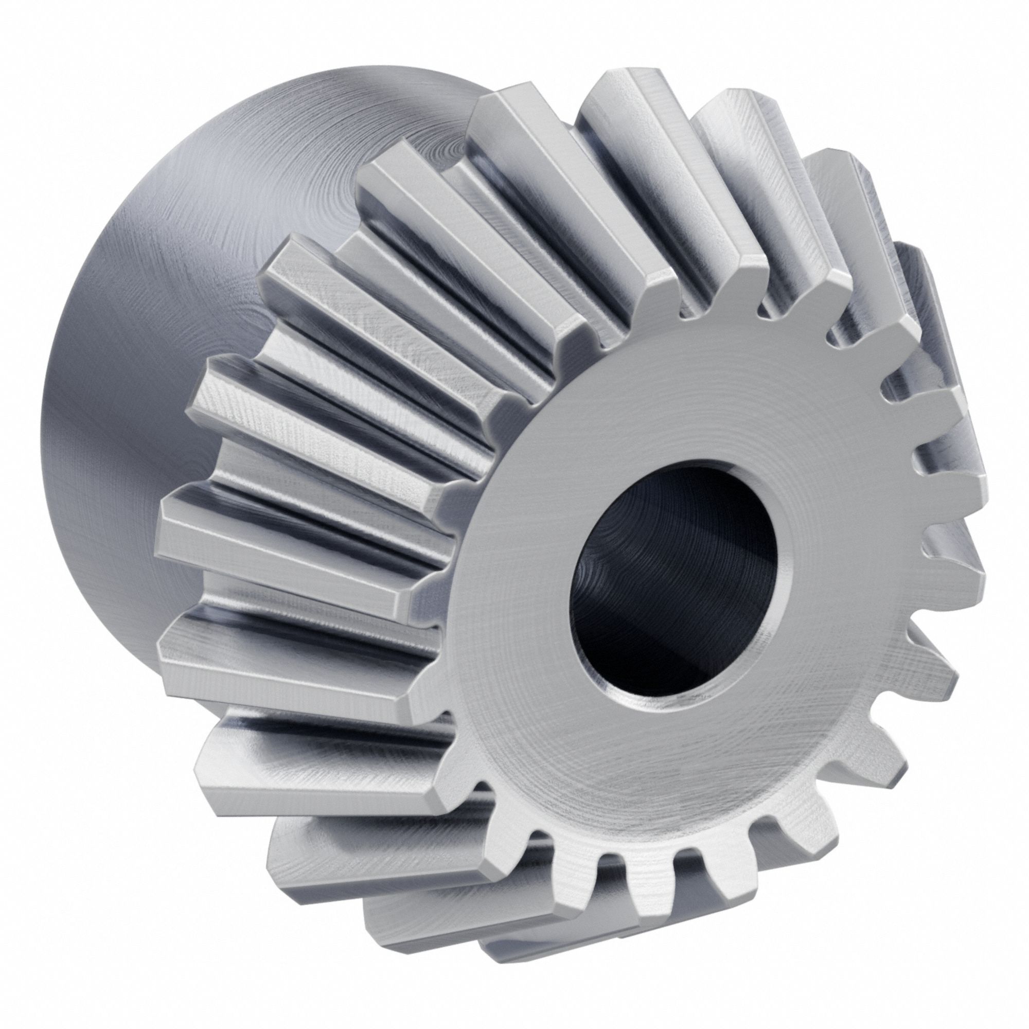 Bevel Gear: Straight, Gear Ratio 2, Module m 1.5, 20 Teeth, Stainless Steel, 8 mm Bore Dia