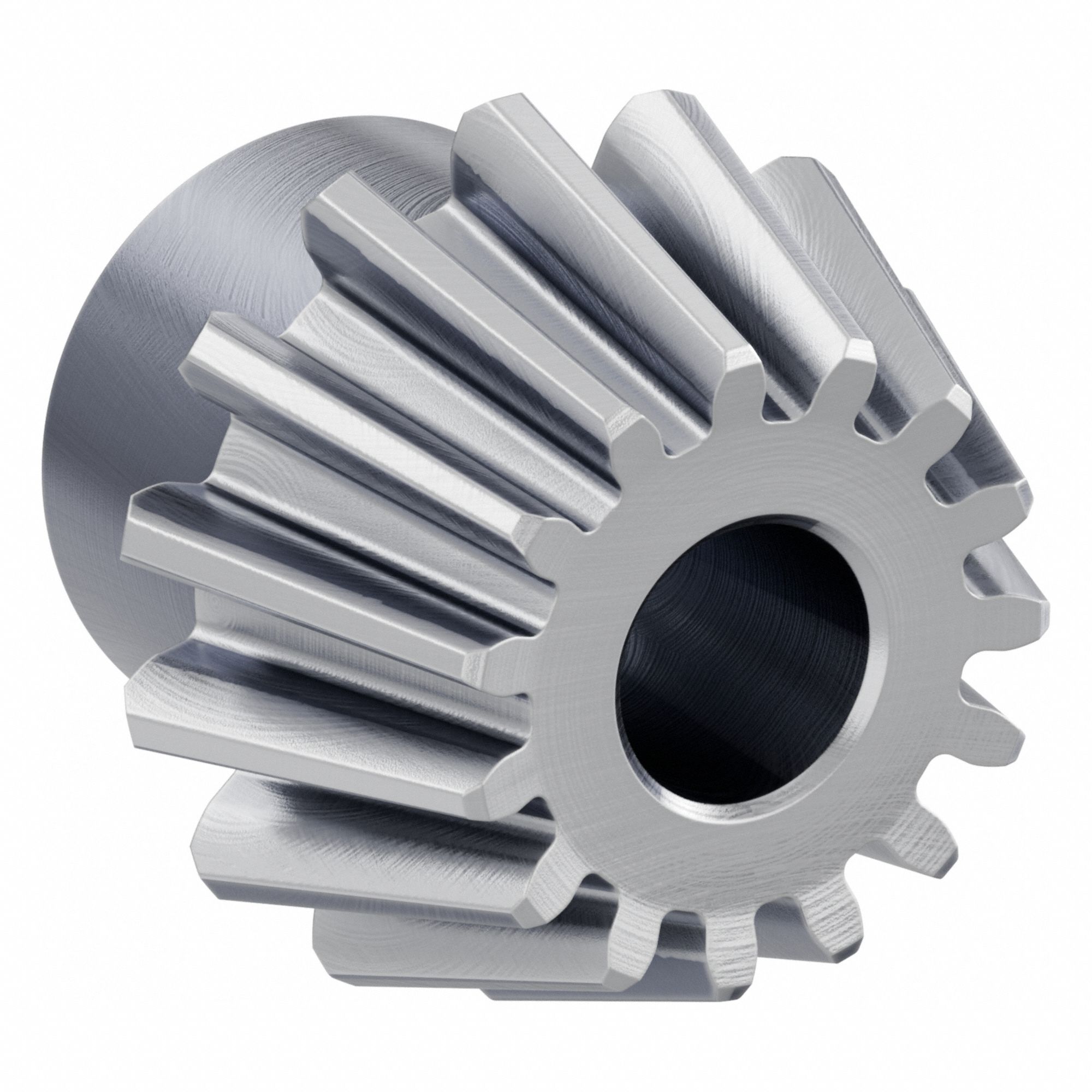 Bevel Gear: Straight, Gear Ratio 3, Module m 2.5, 15 Teeth, Stainless Steel, 12 mm Bore Dia