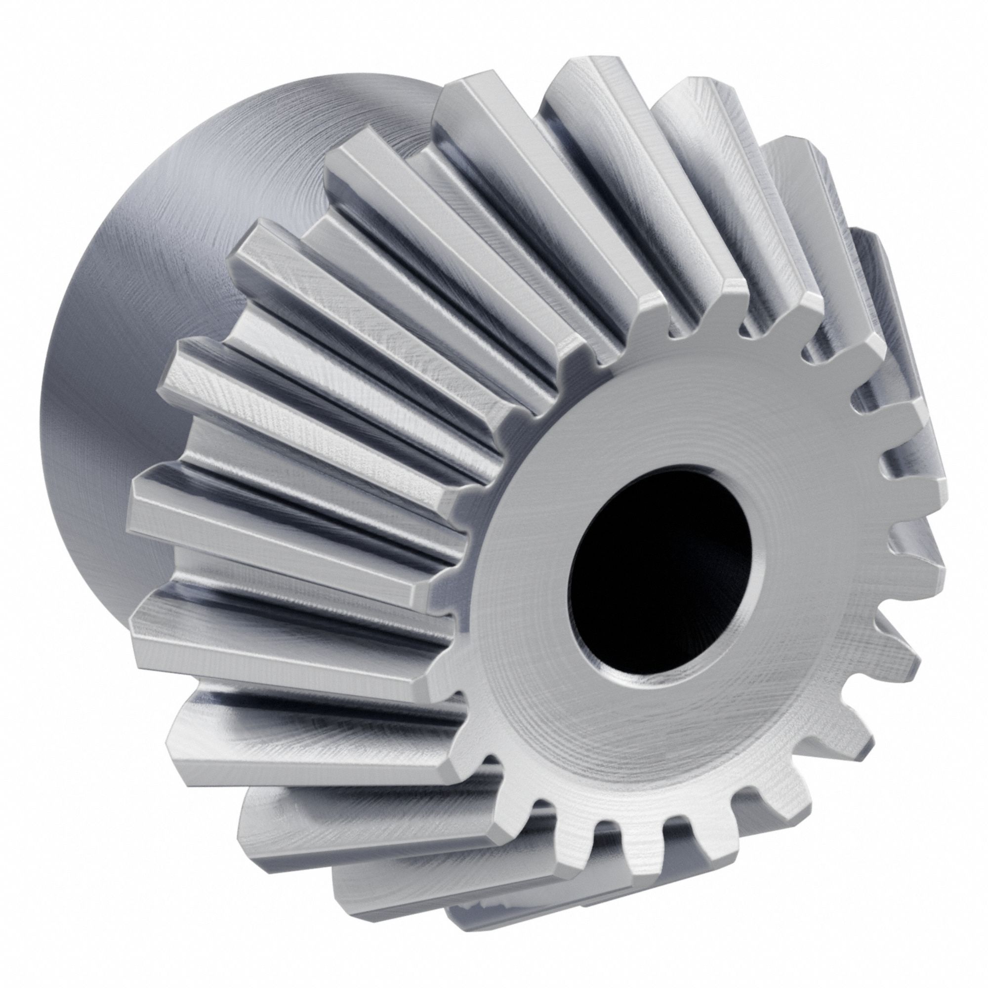 Bevel Gear: Straight, Gear Ratio 2, Module m 2.5, 20 Teeth, Stainless Steel, 12 mm Bore Dia