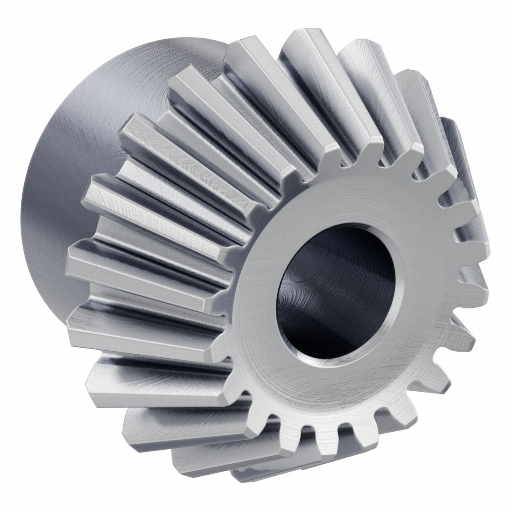 Bevel Gear: Straight, Gear Ratio 2, Module m 2, 20 Teeth, Stainless Steel, 12 mm Bore Dia