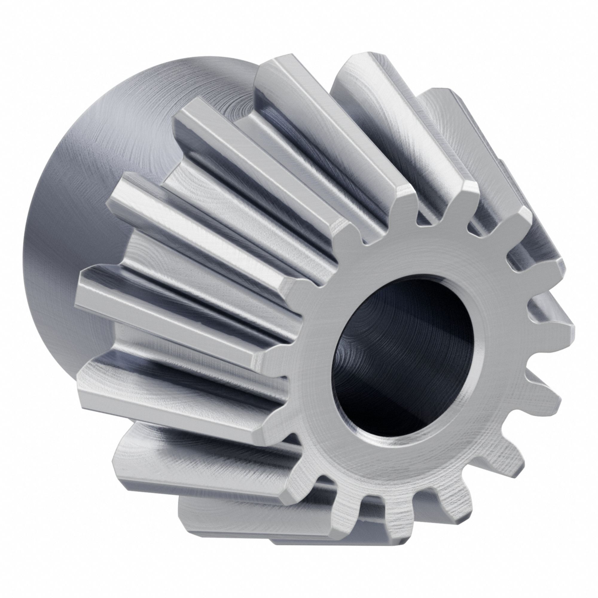 Bevel Gear: Straight, Gear Ratio 3, Module m 3, 15 Teeth, Stainless Steel, 15 mm Bore Dia