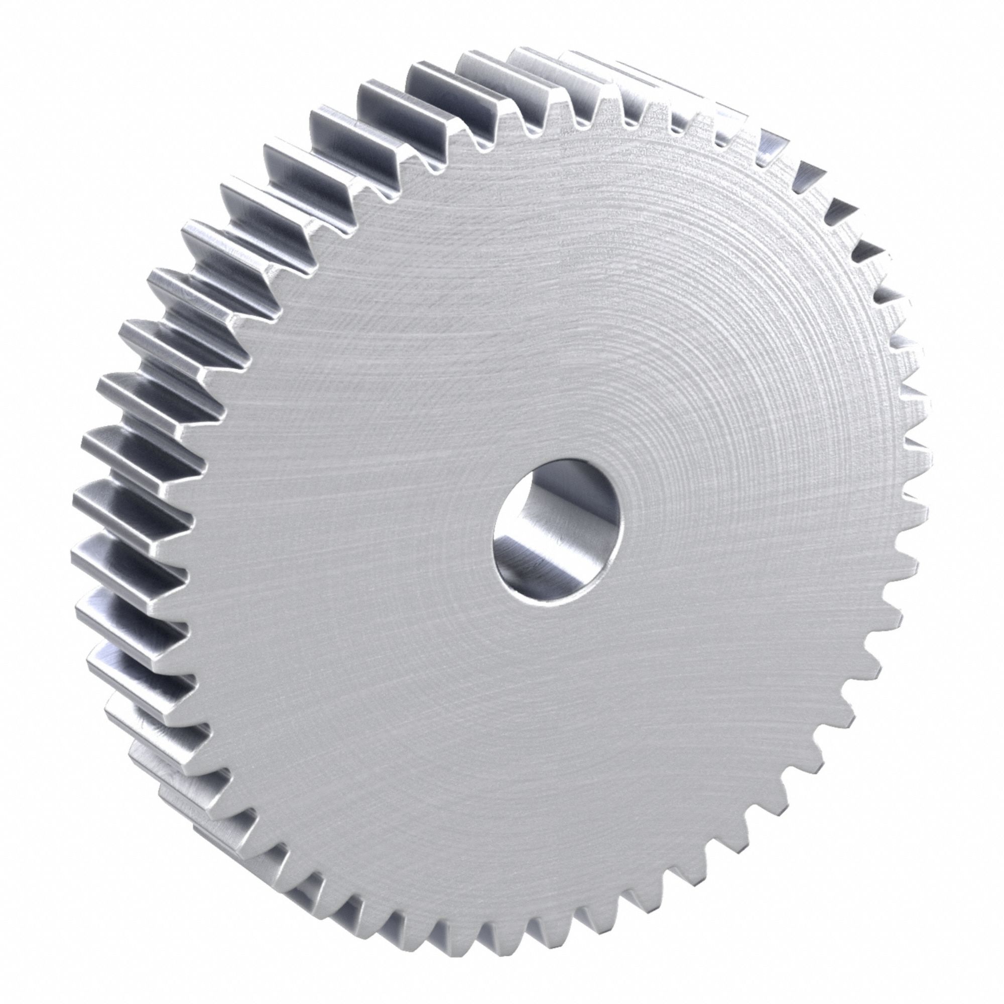 Hubless Spur Gear: Module m 2.5, 48 Teeth, 20 mm Bore Dia, Stainless Steel, 20° Pressure Angle