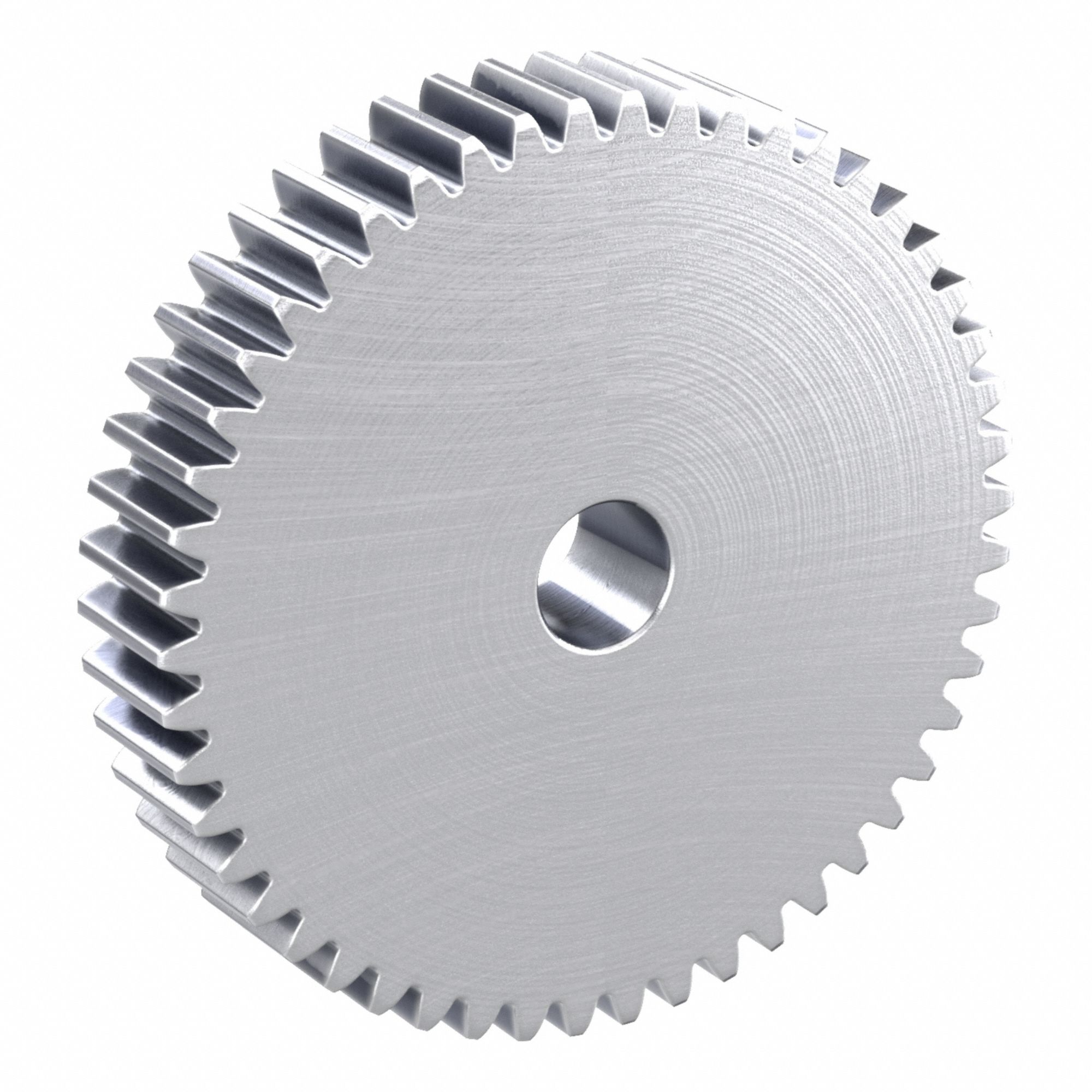 Hubless Spur Gear: Module m 2.5, 50 Teeth, 20 mm Bore Dia, Stainless Steel, 20° Pressure Angle