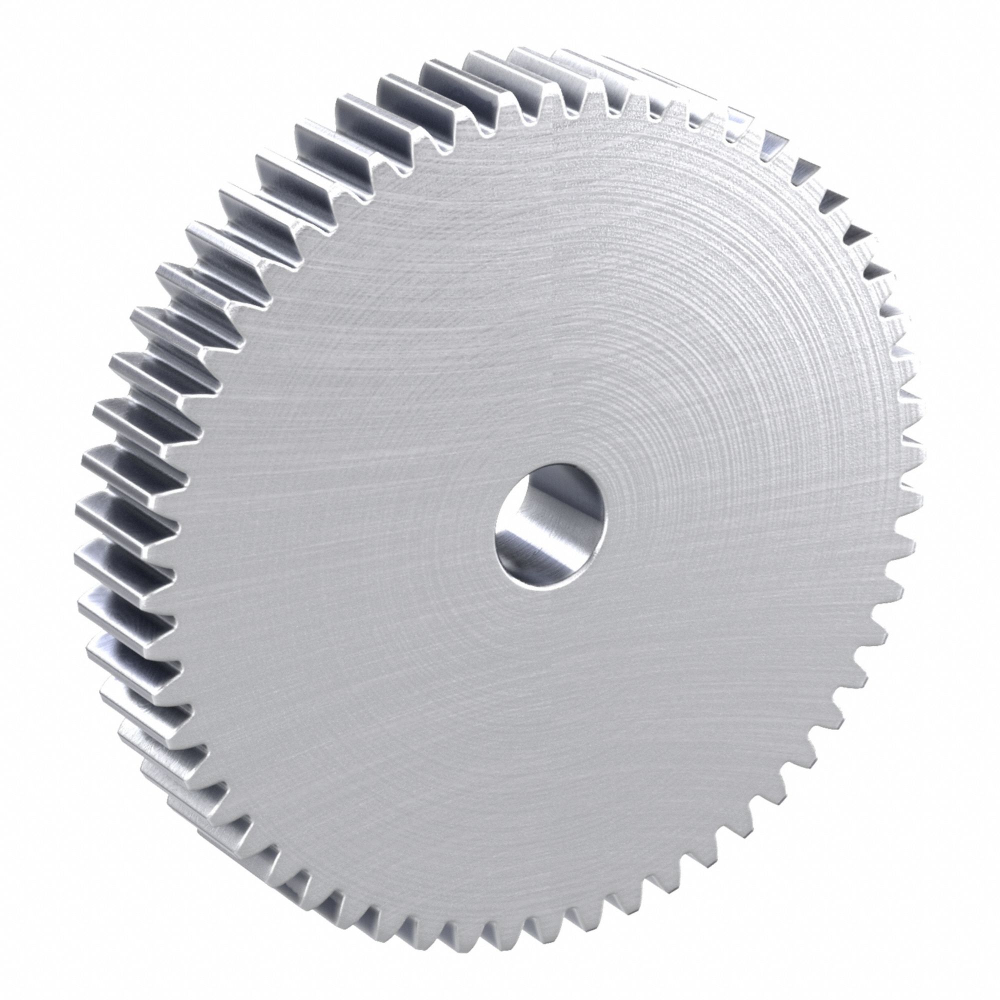 Hubless Spur Gear: Module m 2.5, 56 Teeth, 20 mm Bore Dia, Stainless Steel, 20° Pressure Angle