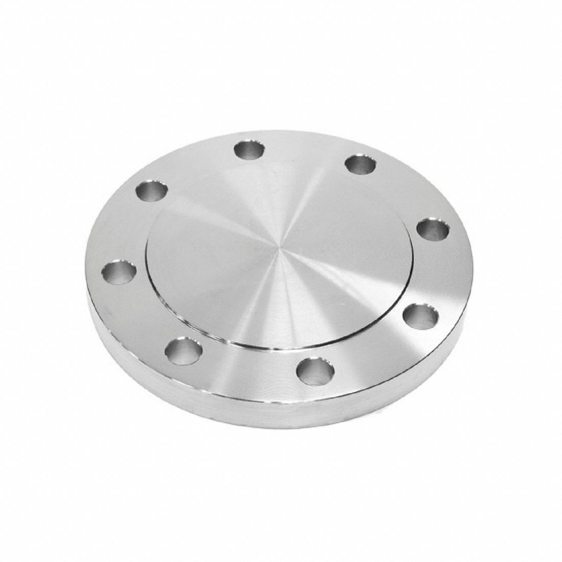 Pipe Flange: Blind Flange, 316L Stainless Steel, 8 in Pipe Size, 13 1/2 in Flange Outside Dia