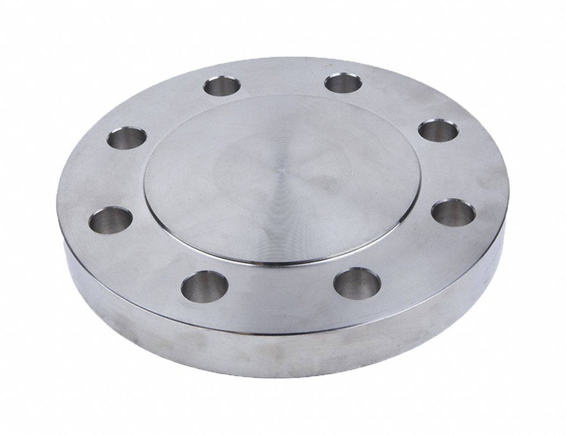 Pipe Flange: Blind Flange, 316L Stainless Steel, 10 in Pipe Size, 16 in Flange Outside Dia