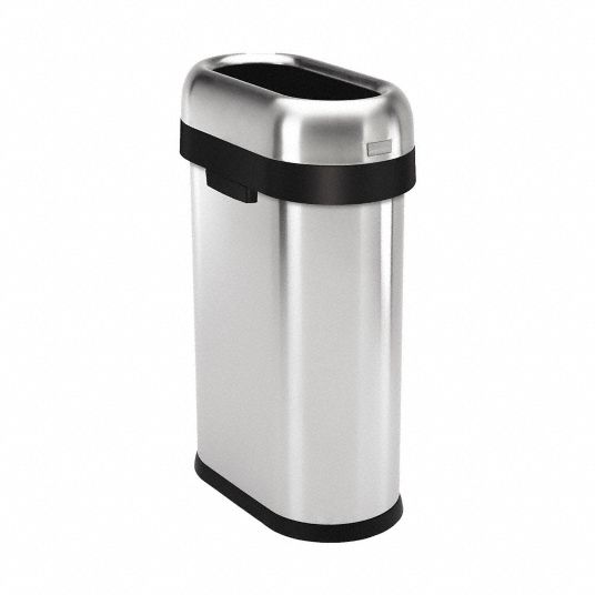 13-Gal. Stainless Steel Trash Can