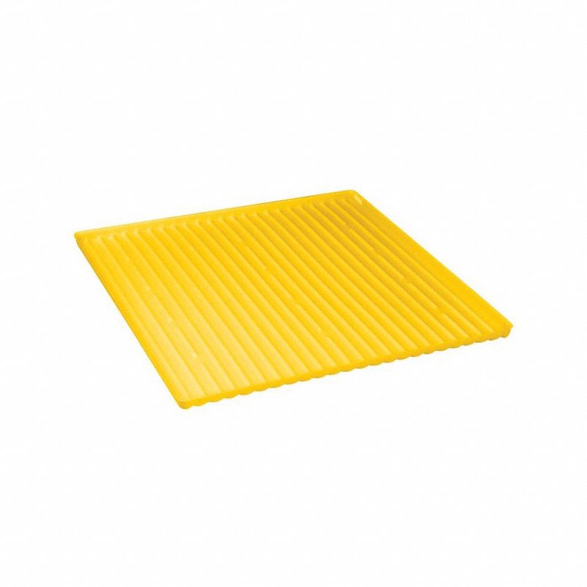Safety Cabinet Tray: Countertop Safety Cabinets, 60 gal, 30 3/8 in x 29 in, Yellow, Polyethylene