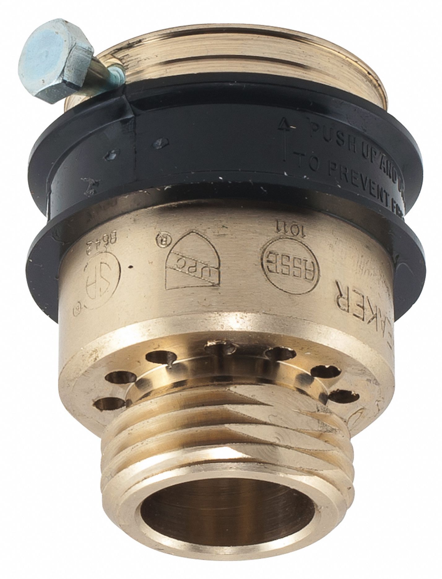 Vacuum Breaker: Female GHT x Male GHT, For Water Media, 33°F – 180°F, Brass, Back-Siphonage