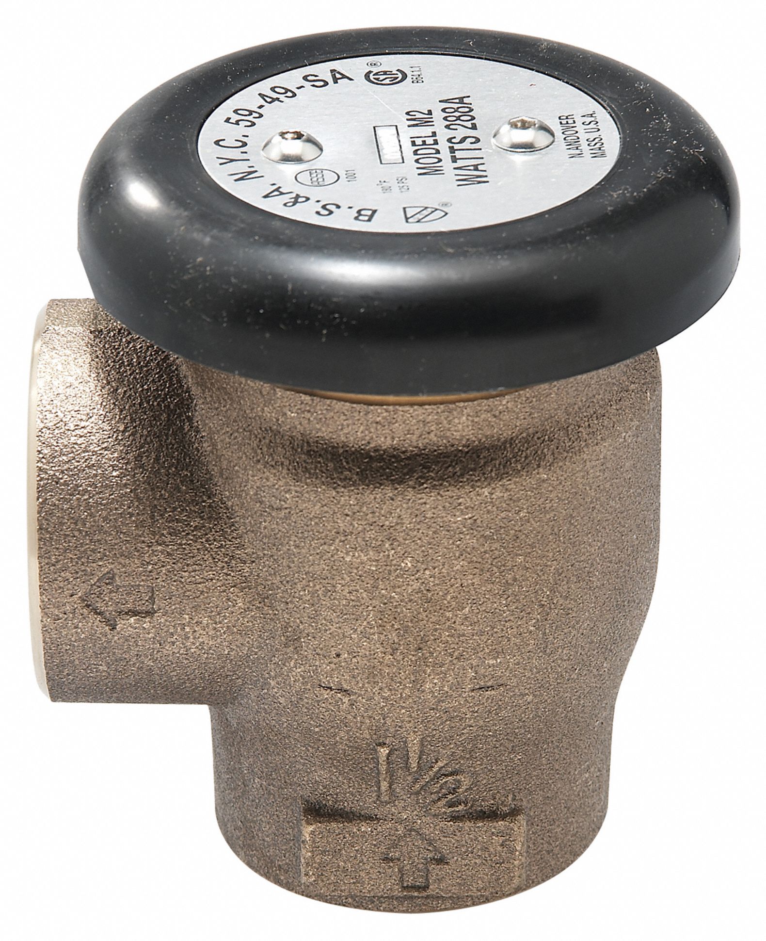 WATTS, 1 1/2 in Size, NPT Connection, Vacuum Breaker 793HU41 1/2