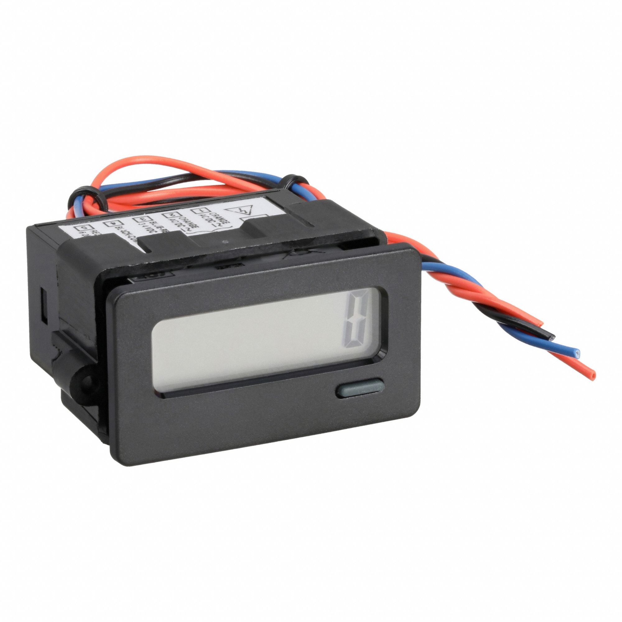 Counter: Hour Meters, DIN Track Mounting, 1 1/8 in x 2 in, UL, LCD, 10, 000 Counts/Second