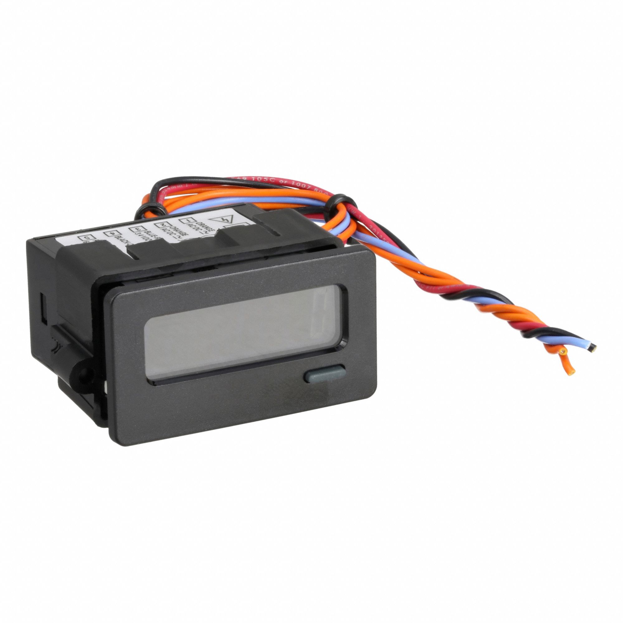 Counter: Hour Meters, DIN Track Mounting, 1 1/8 in x 2 in, UL, 10 kHz Count Speed - Max, 4X