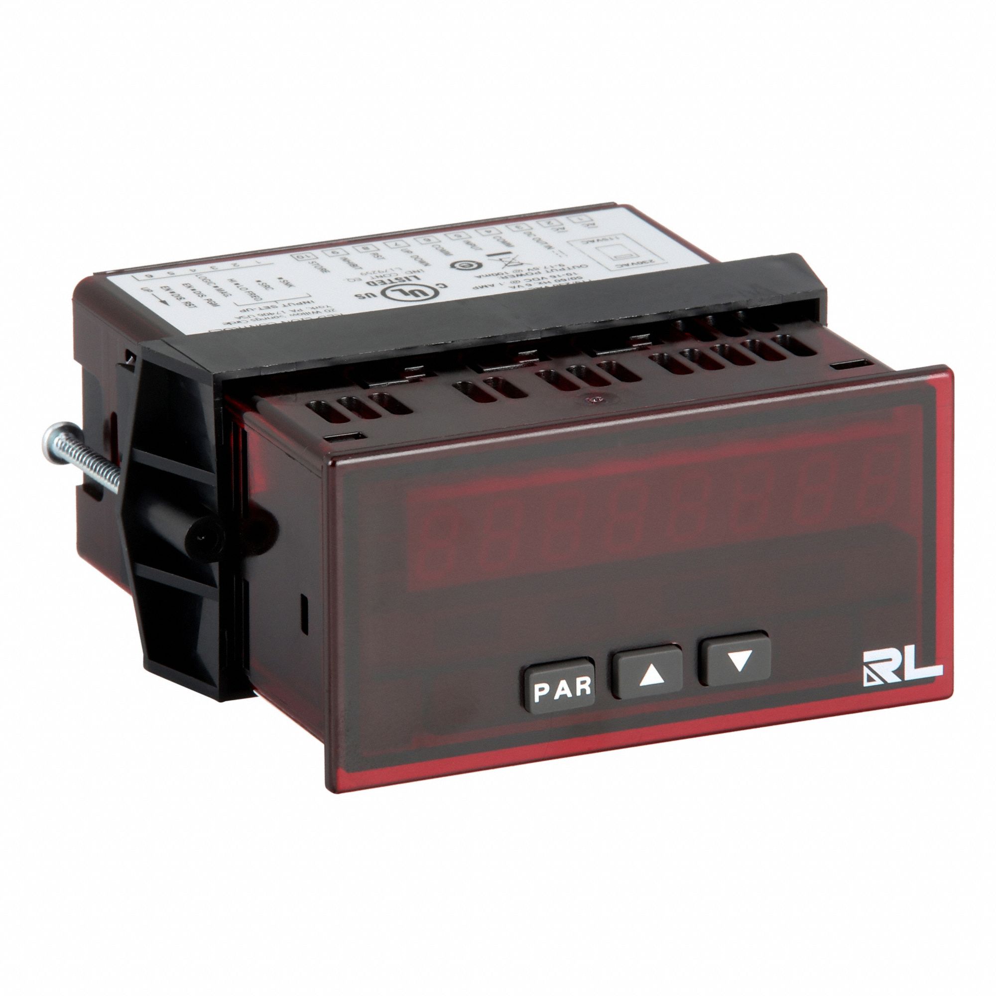 Counter: Hour Meters, DIN Track Mounting, 2 in x 3 7/8 in, CE Approved/cULus, LED, Screw