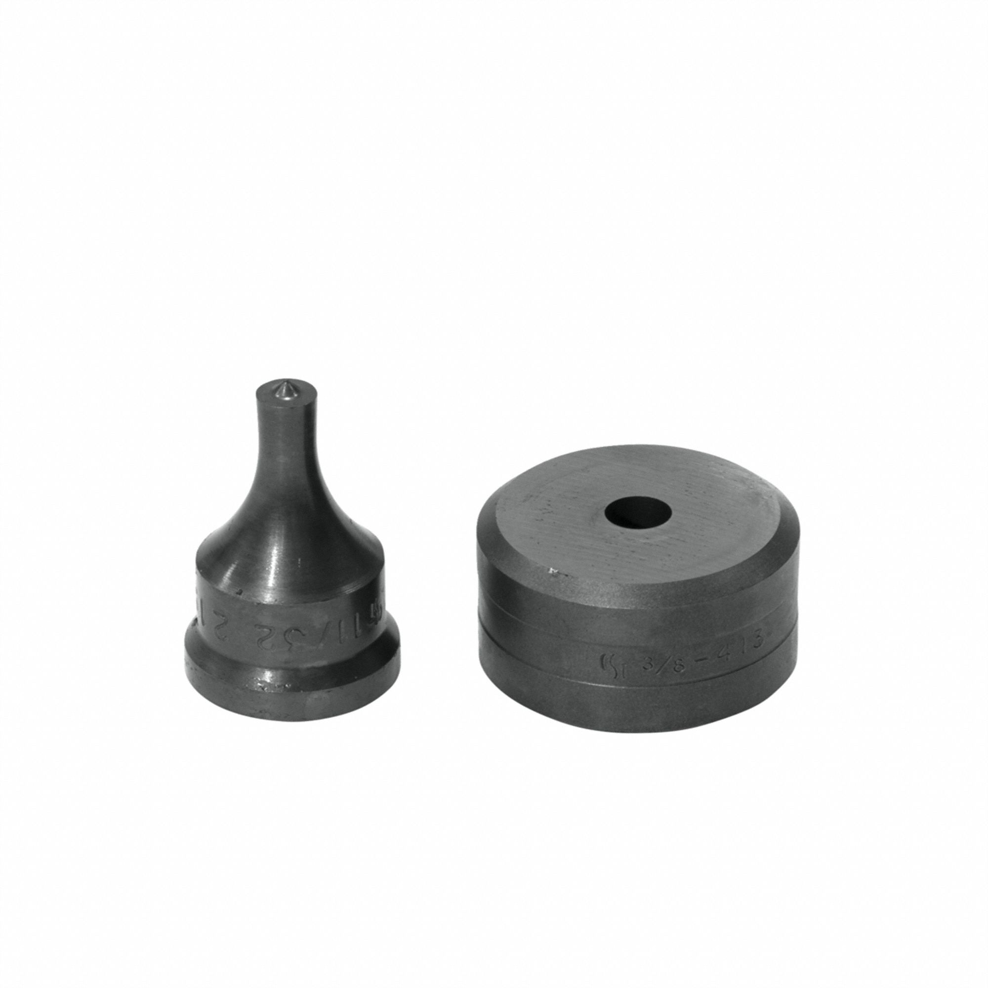Punch, Die: Round, 11/32 in punch and 3/8 in die., 11/32 in Die Size, 4 in Overall Lg