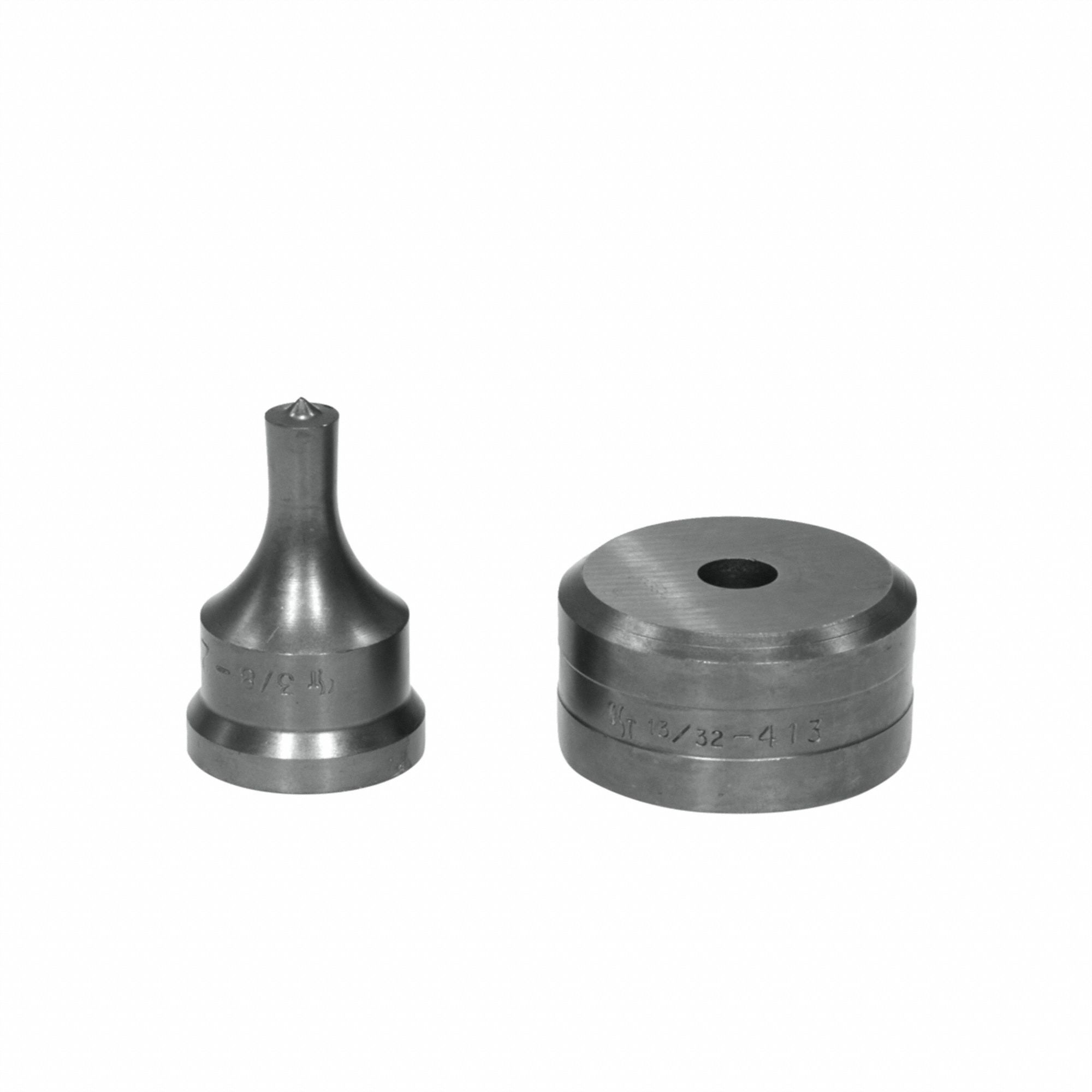 Punch, Die: Round, 3/8 in punch and 13/32 in die., 3/8 in Die Size, 4 in Overall Lg