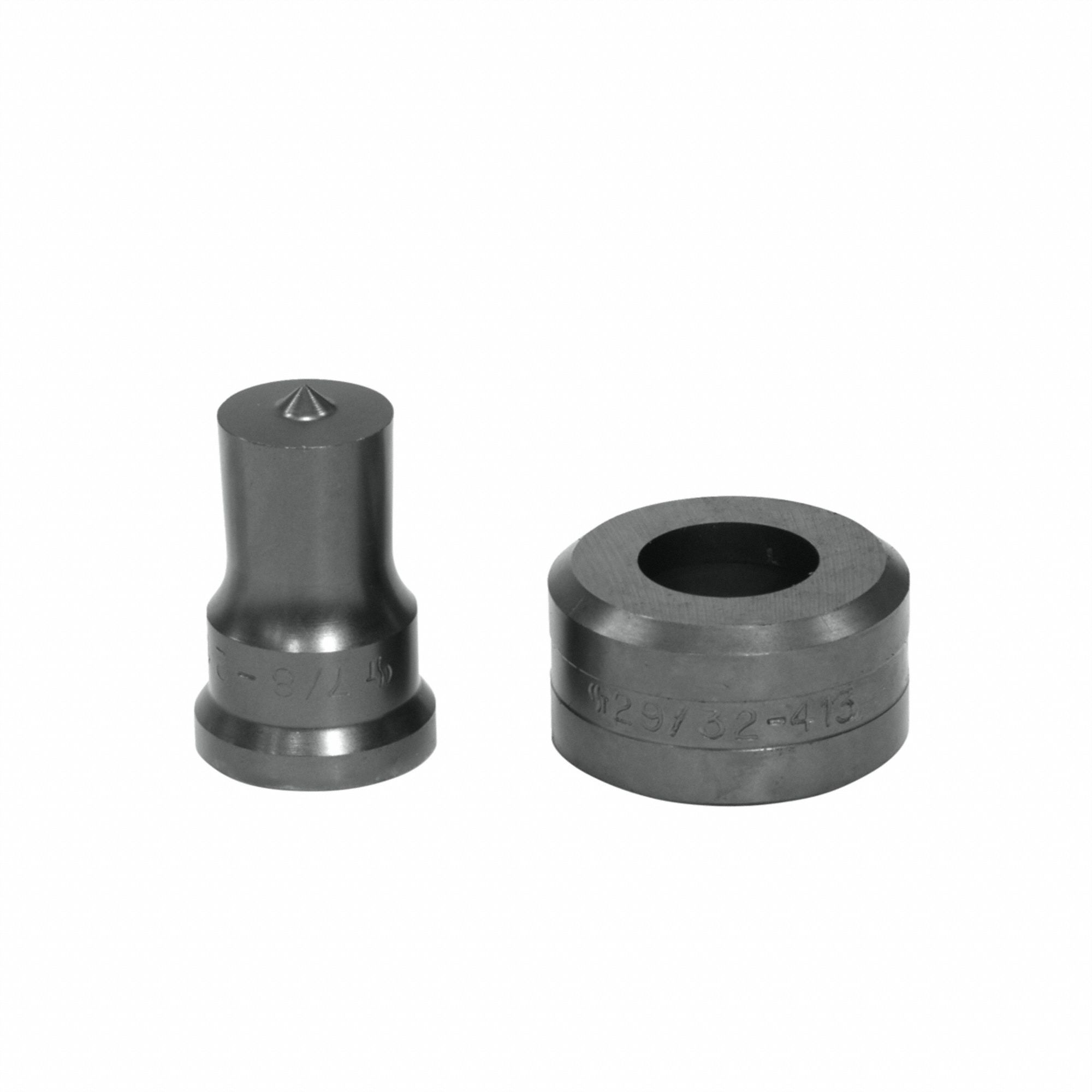 Punch, Die: Round, 7/8 in punch and 29/32 in die., 7/8 in Die Size, 4 in Overall Lg