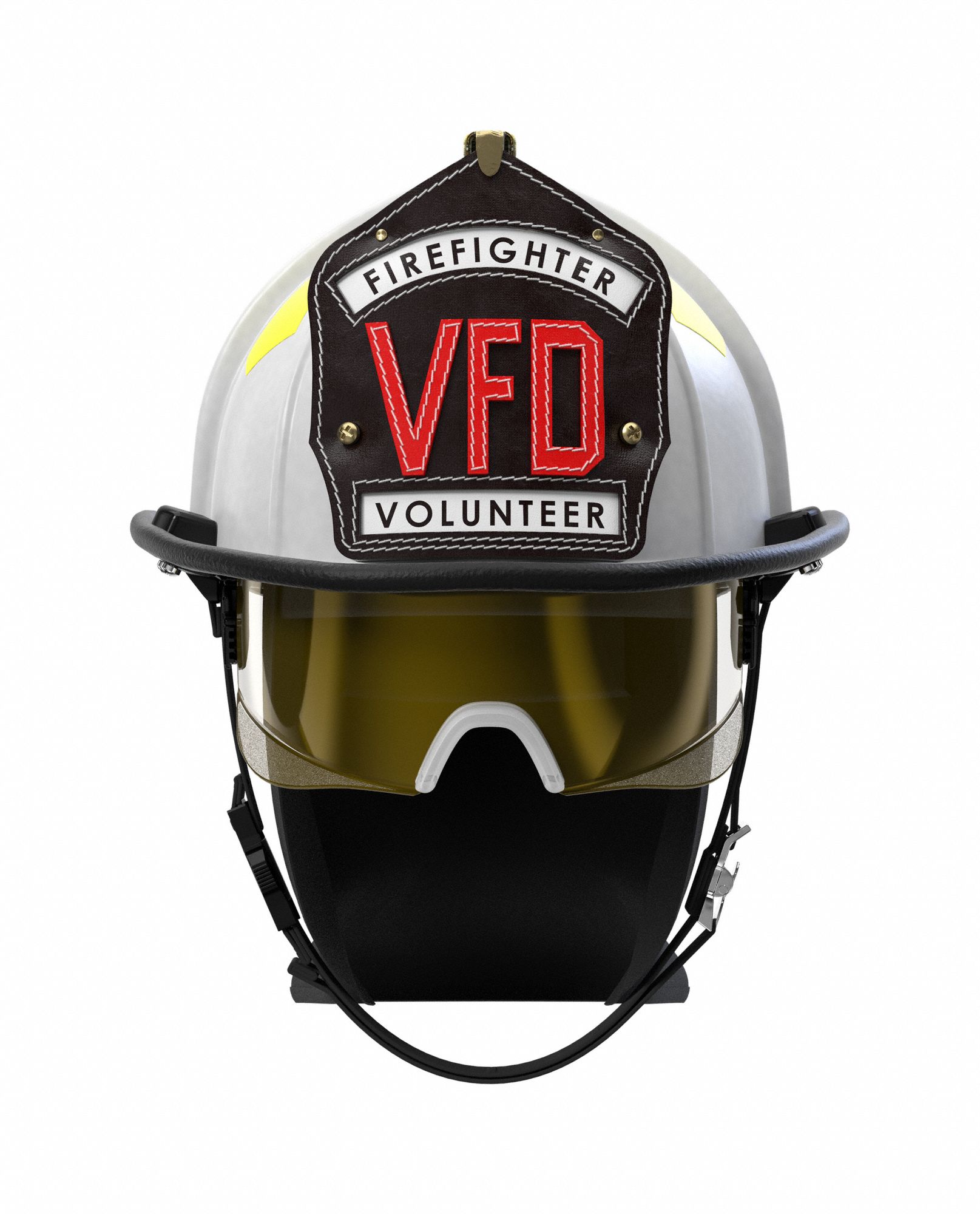 UST Lightweight Traditional Helmet: White, Fiberglass, Traditional Rear Brim, Chin Strap