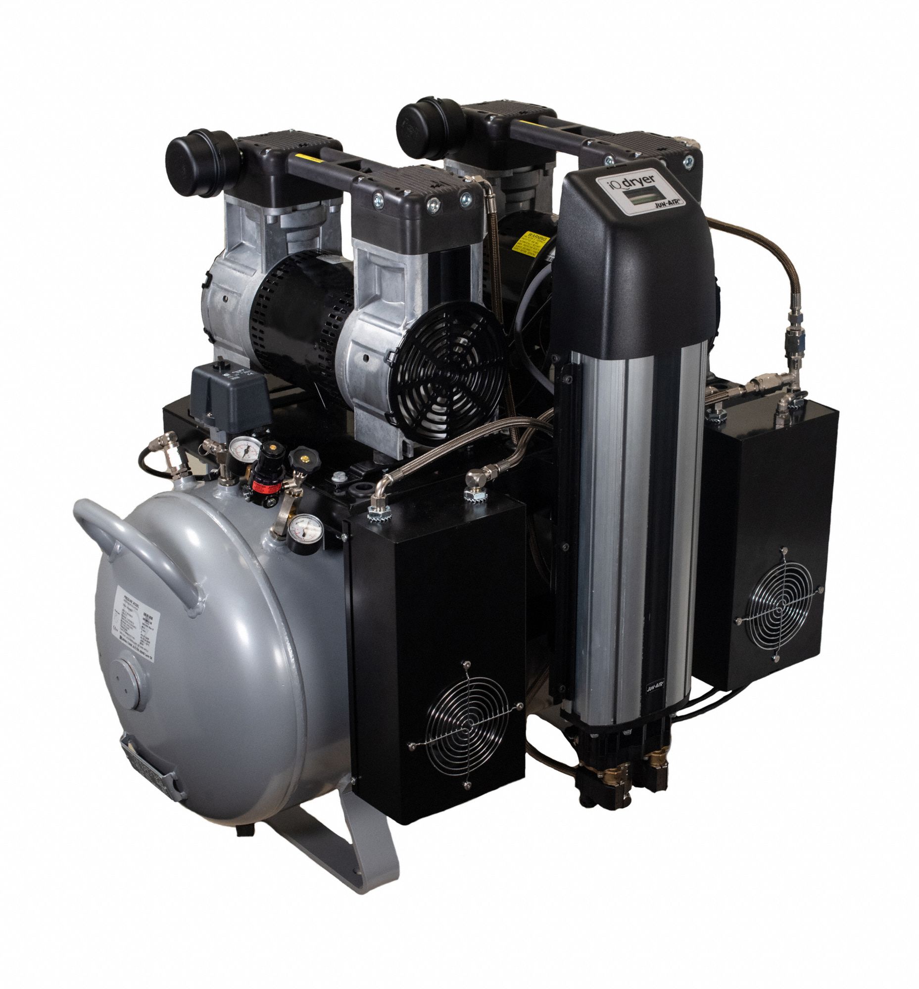 Electric Air Compressor: Oil Free, 4 hp, 7 cfm, 120 psi Max Op Pressure, 6.28 gal Tank