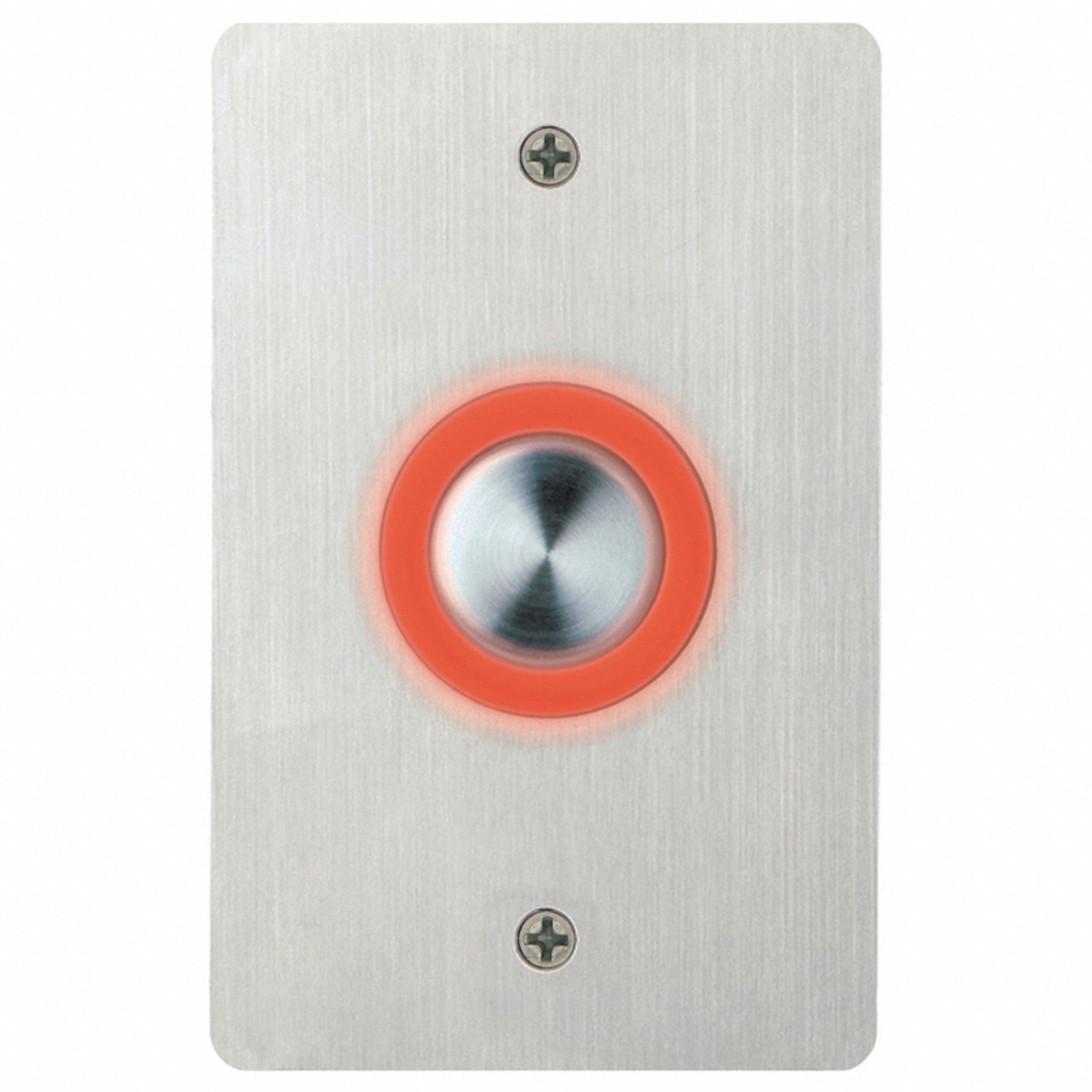 EXIT PUSH BUTTON,STAINLESS STEEL,SILVER