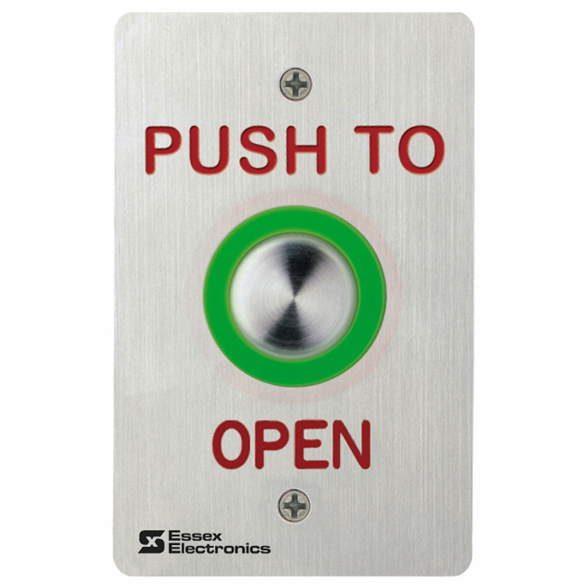 EXIT PUSH BUTTON,STAINLESS STEEL,SILVER