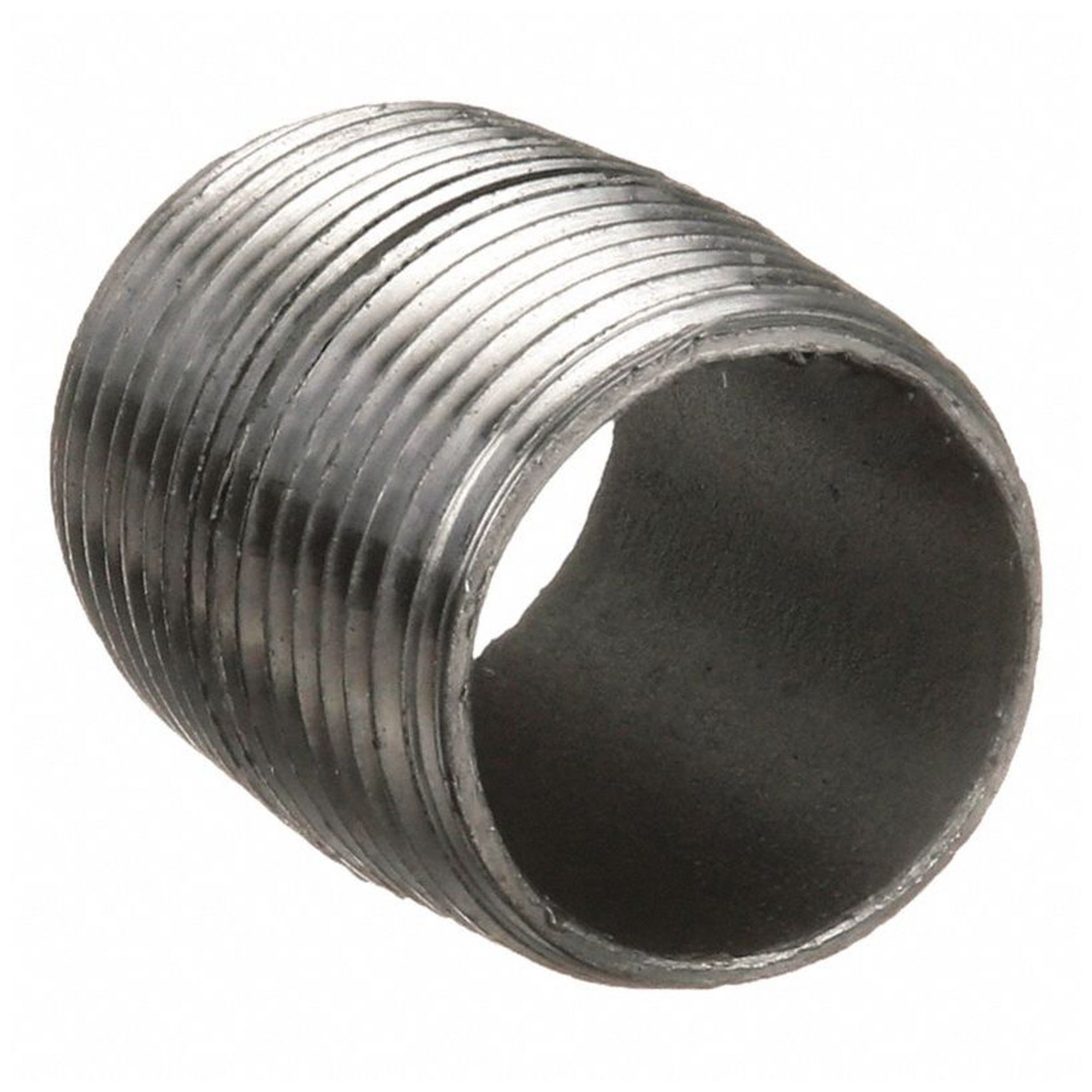 Nipple: Black Steel, 2 1/2 in Nominal Pipe Size, 2 1/2 in Lg, Fully Threaded, Schedule 80, Seamless