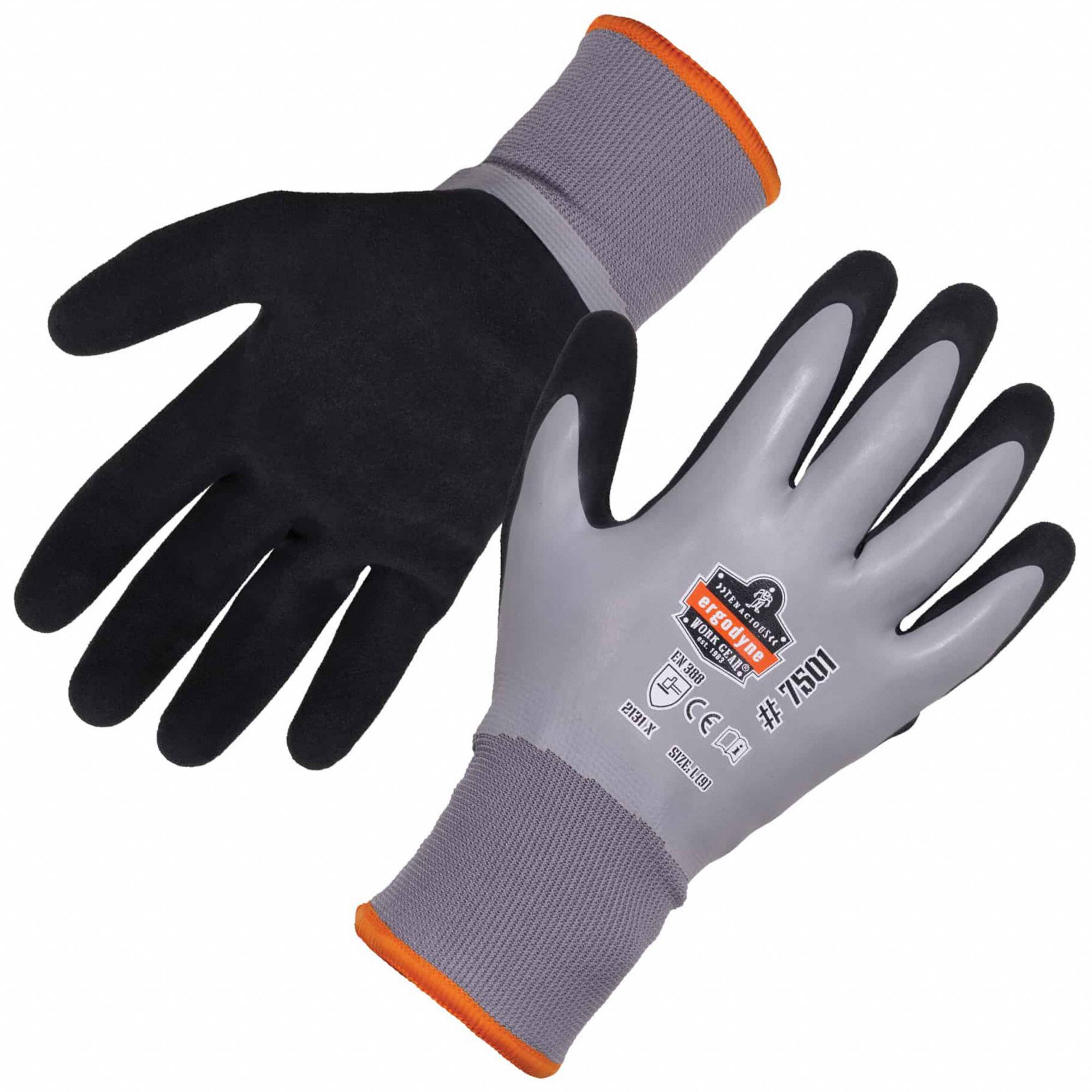 Thermal Coated Glove, M, Gray, PR