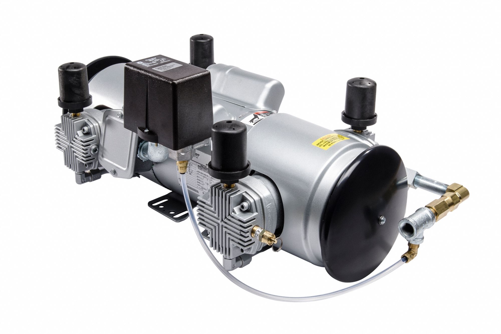 GAST, 1.5 hp, 1 Phase, Tankless Piston Air Compressor 793PF97LDE46S