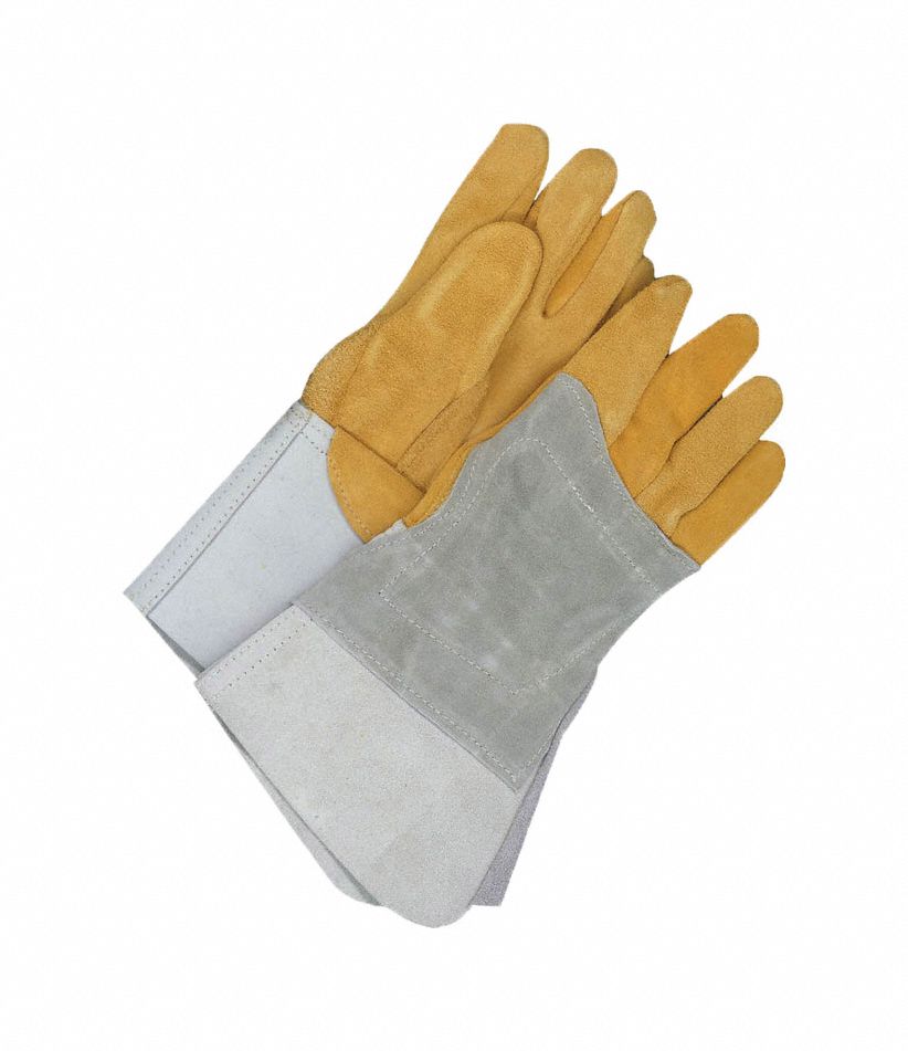 WELDING GLOVES W/ RIGHT-HAND PATCH, MEDIUM, REVERSE GRAIN DEERSKIN/COWHIDE, PAIR