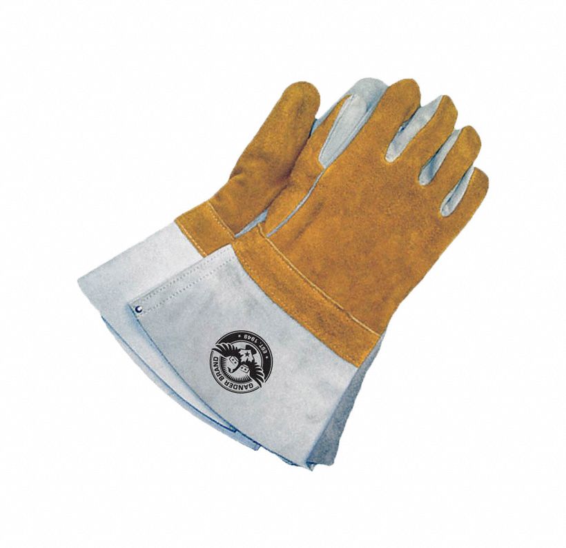 WELDING GLOVES, FIVE FINGER, FULLY LINED, EXTRA-LARGE, COWHIDE/SPLIT LEATHER, PAIR