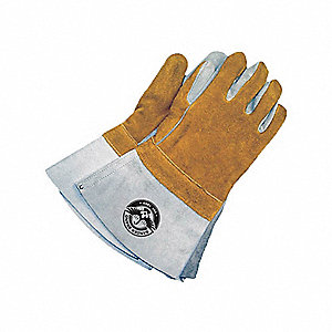 WELDING GLOVES, FIVE FINGER, FULLY LINED, EXTRA-LARGE, COWHIDE/SPLIT LEATHER, PAIR