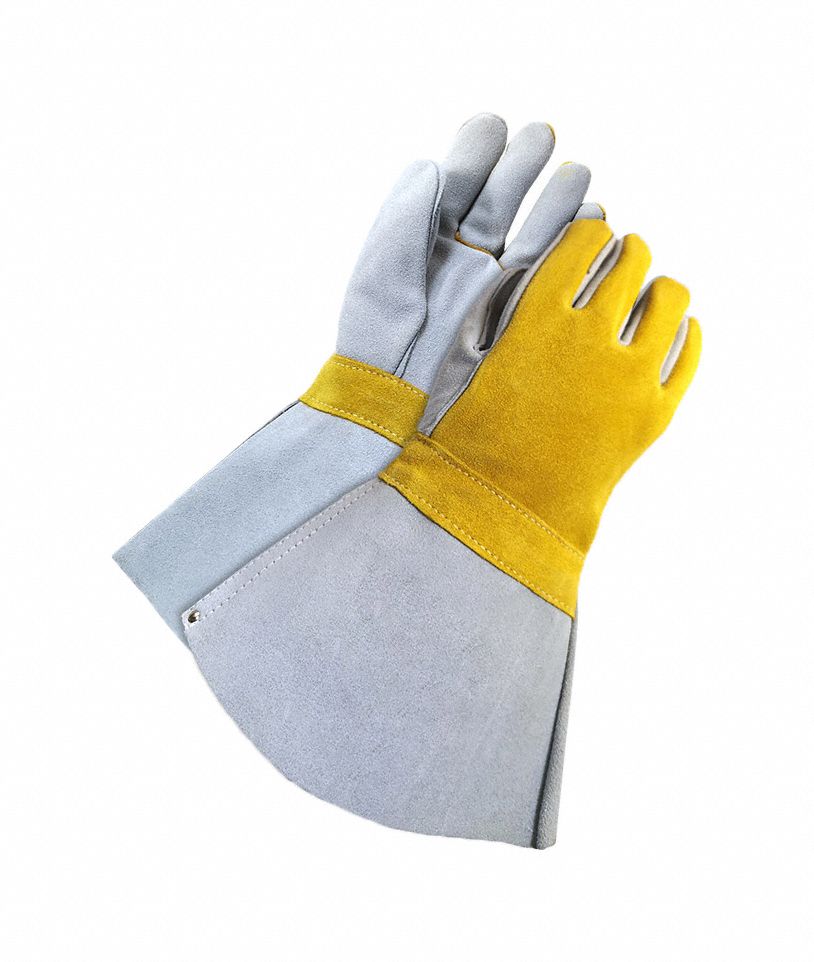 GANTS DE SOUDAGE,CINQ DOIGTS,ENTIÈREMENT DOUBLÉS,PETITS,CR VCHTTE/CROÛTE DE CUIR,PAIRE