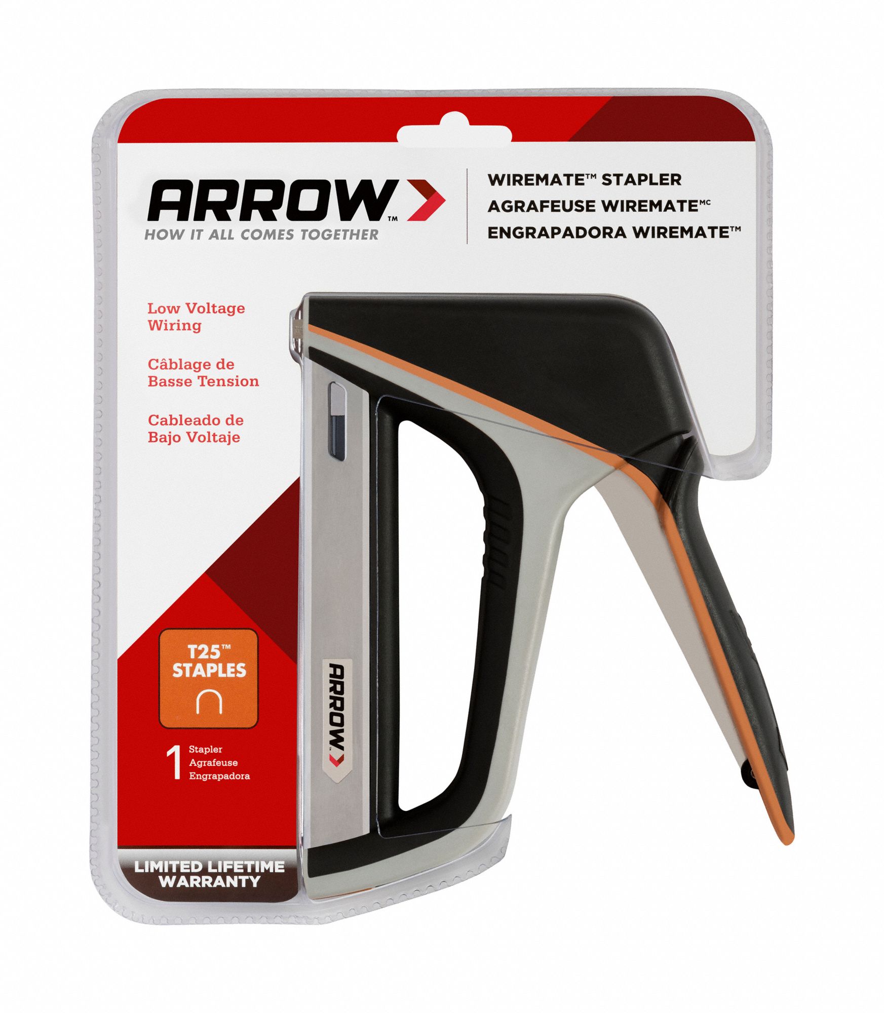 Staple Gun: 6 1/2 in Overall Lg, For 3/8 in_7/16 in_9/16 in Staple Leg Lg, Straight Drive