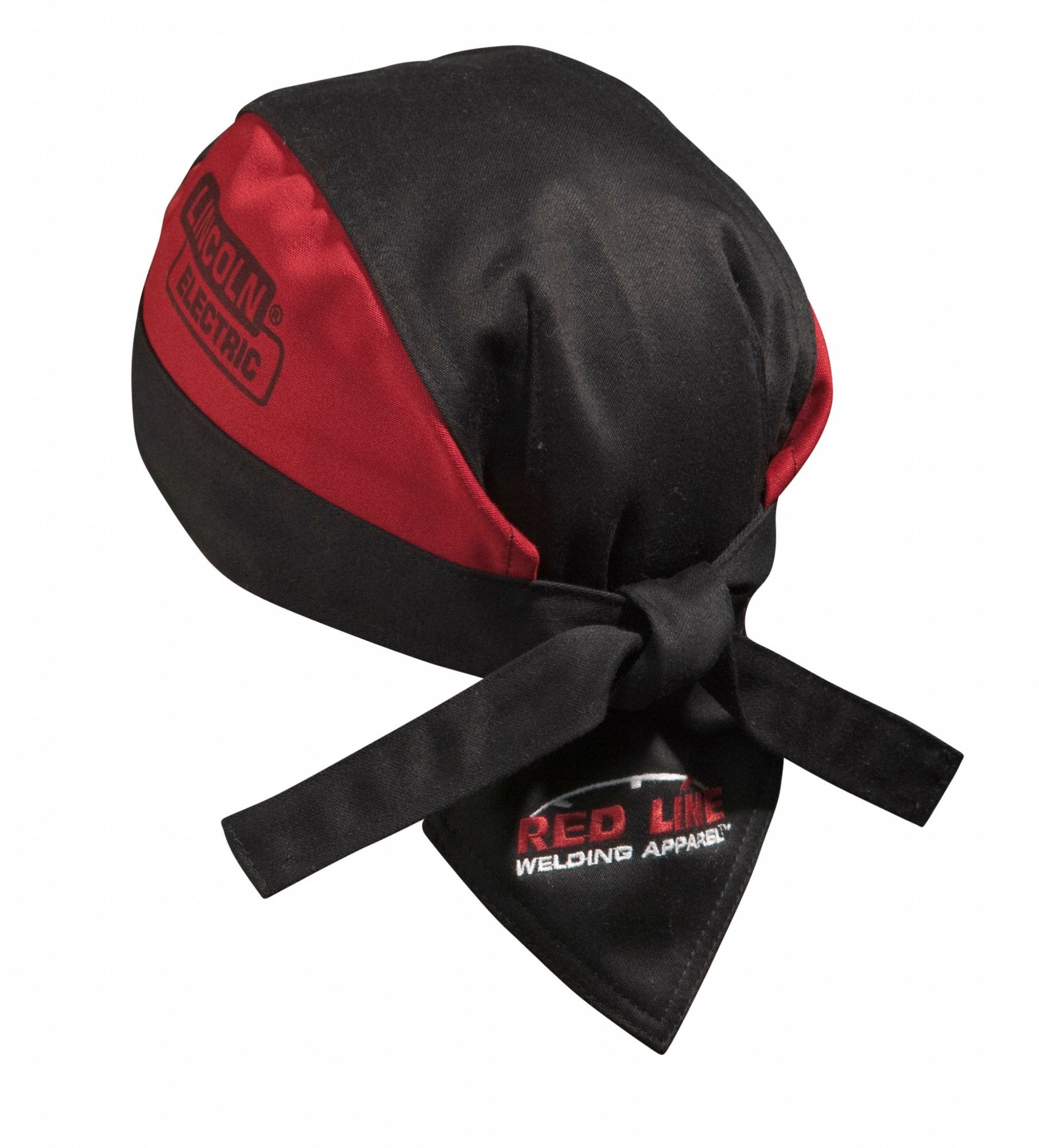 WELDING BEANIE, 100% COTTON, BLACK/RED, FLAME-RESISTANT, ONE SIZE