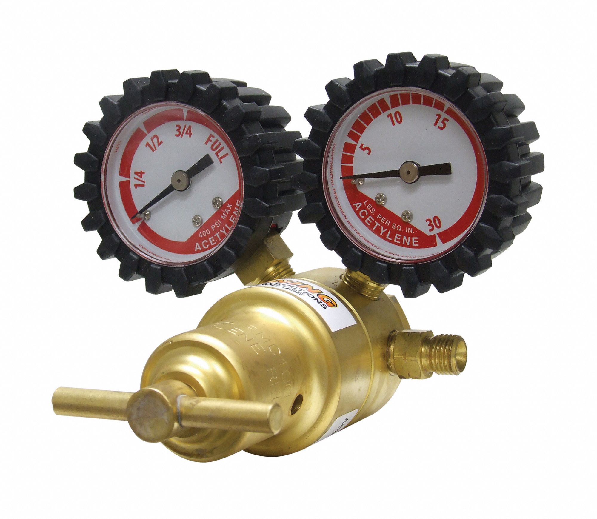 REGULATOR, ACETYLENE, SINGLE-STAGE, GAUGE BOOTS, CGA 200 INLET, A LH 3/8