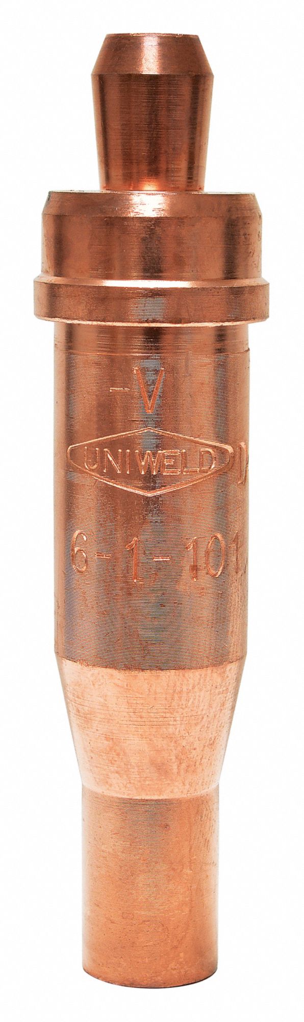 Acetylene Cutting Tip: 1-101 Series, Size 6, For Use With Acetylene, 6 in to 8 in