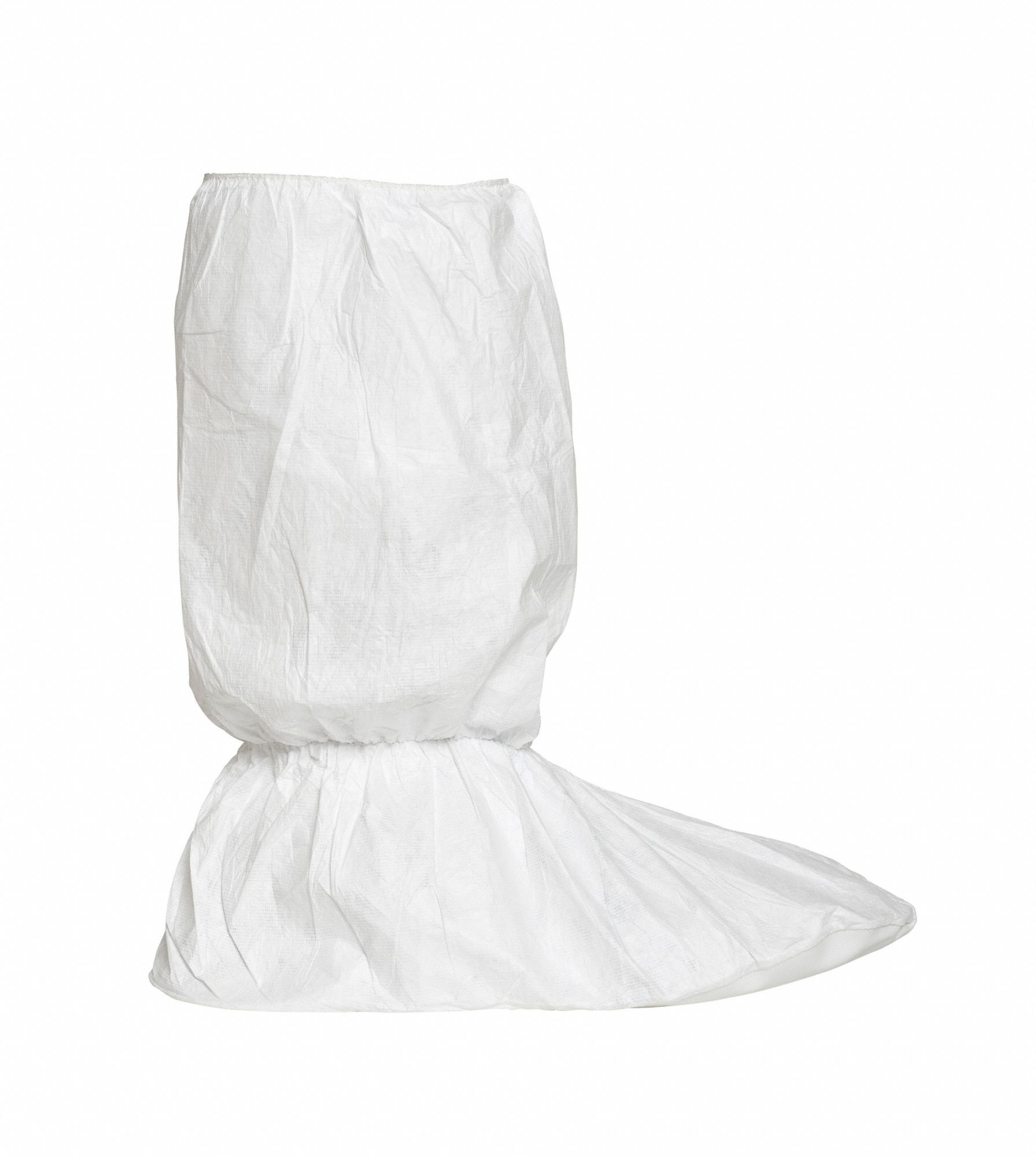 Boot Covers: Tyvek® IsoClean®, ISO 4 (Class 10) and above, Sterile, Elastic, M, 100 PK