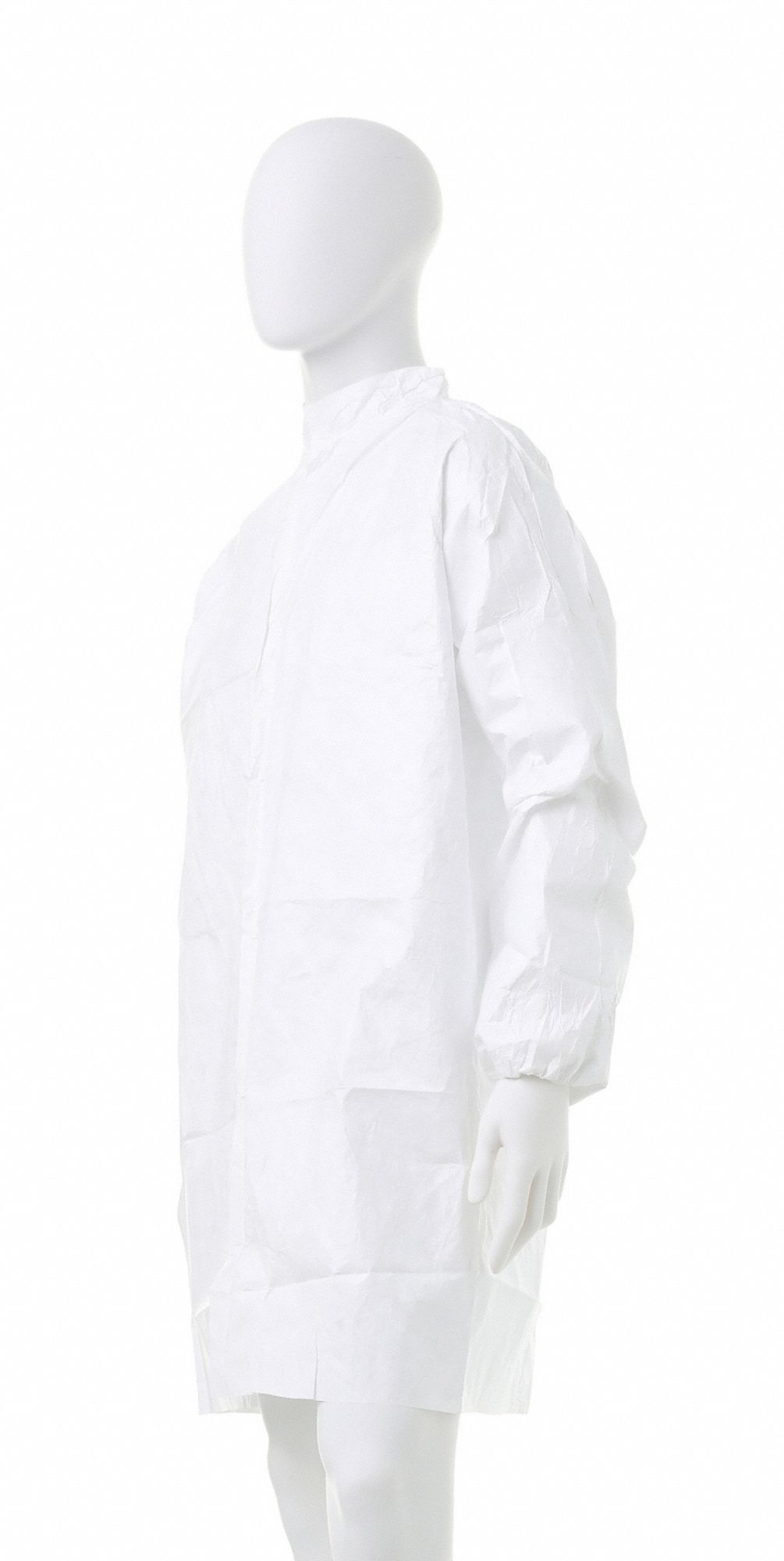 Lab Frock: Tyvek® IsoClean®, Non-Sterile, Not Clean Processed, Snaps, Mandarin Collar, 30 PK