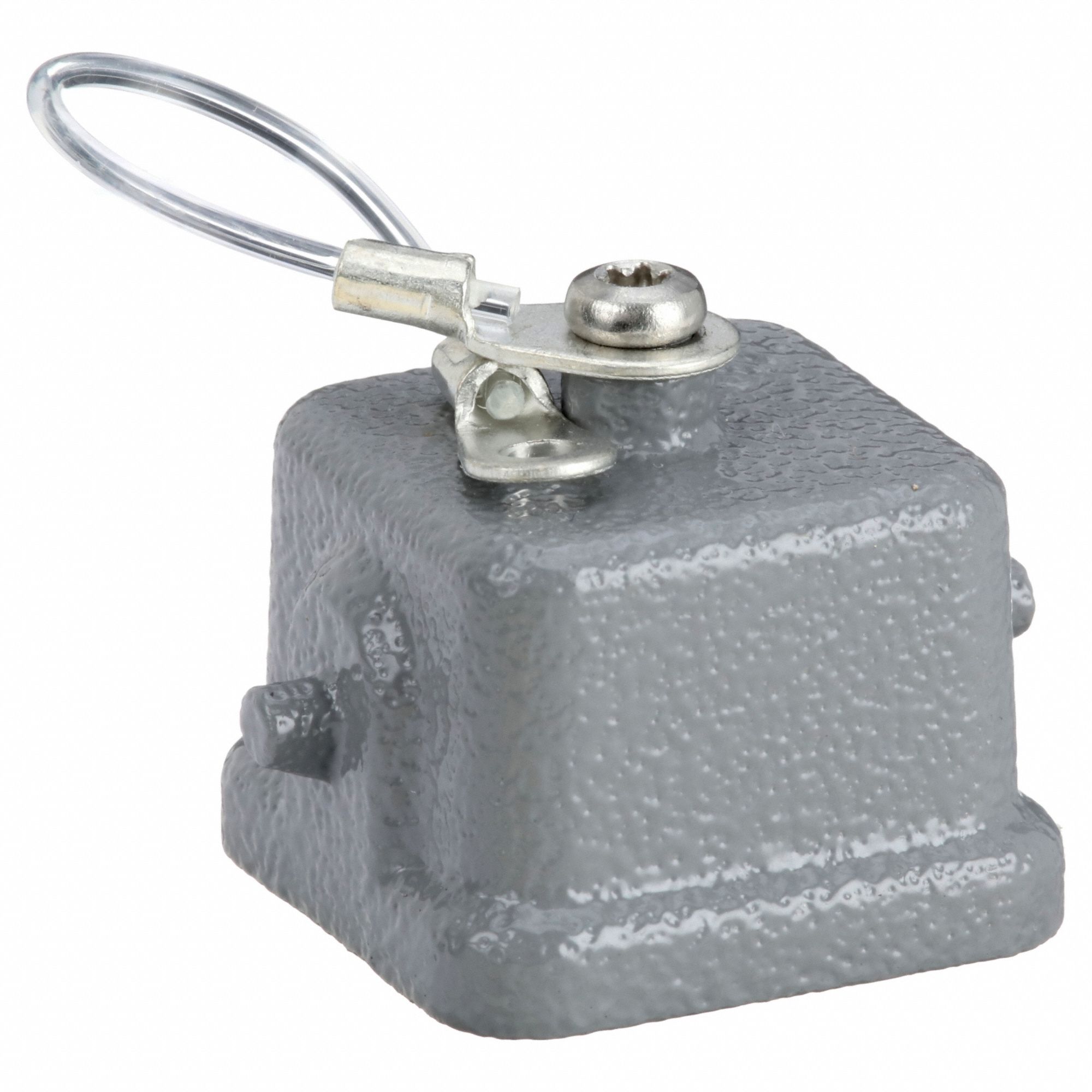 Rectangular Connector Cover: Size 3 A, Single Lever, Gray, Steel, IP44/IP65/IP67, Steel
