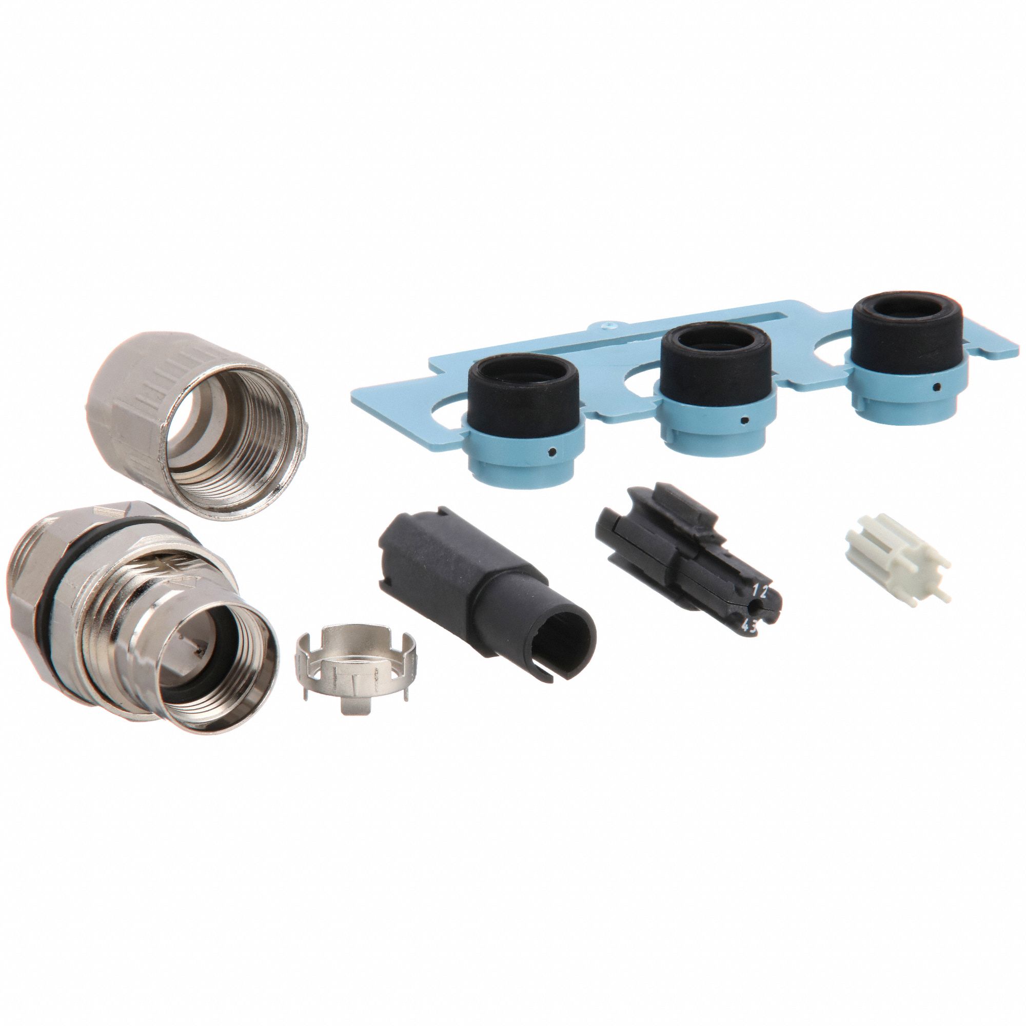 HARTING, A Coded, 4 Socket/5 Socket, M12 Panel FeedThrough Connector