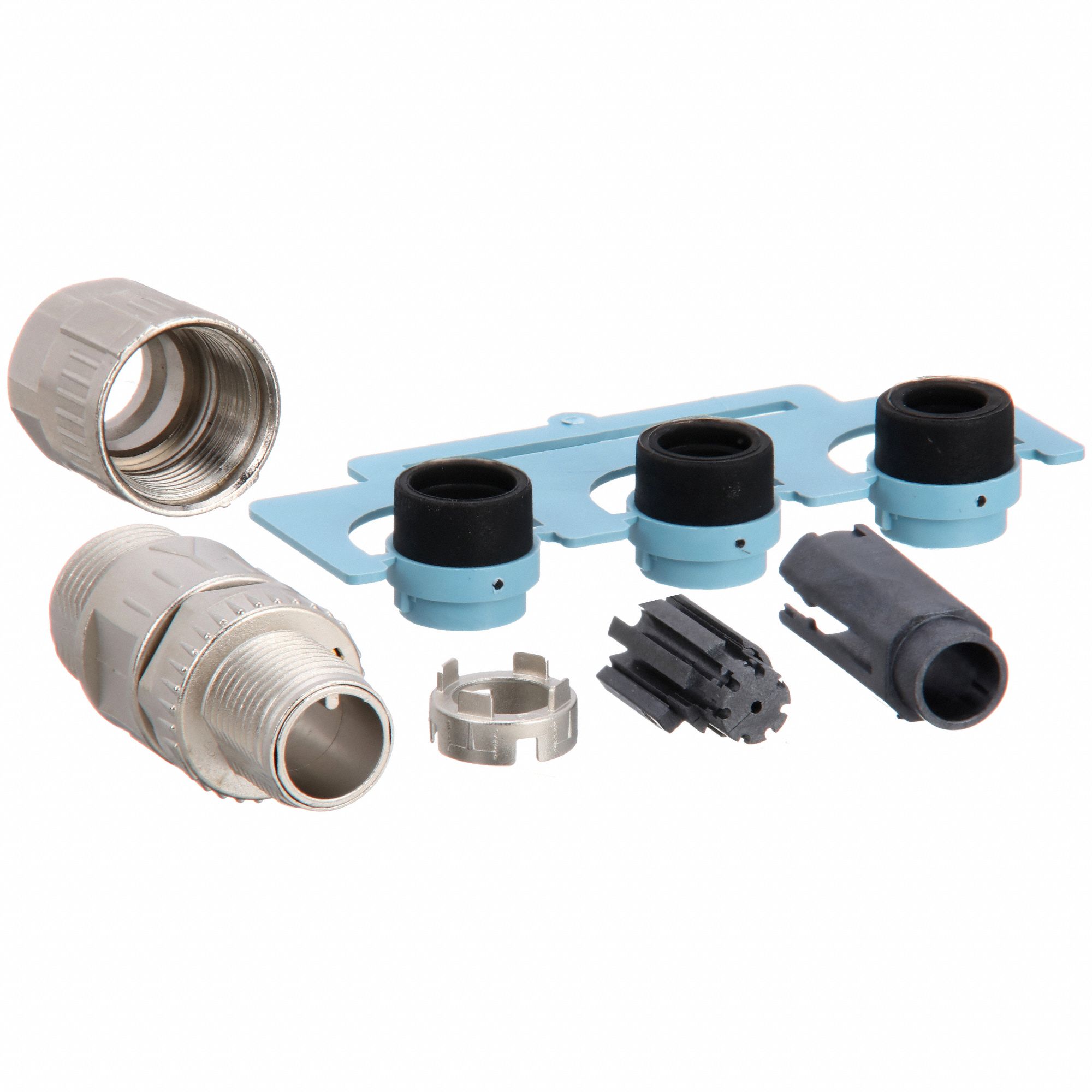 M12 Circular Connector: A Coded, 8 Pin, M12 Male Thread, IP65/IP67, Crimp, Straight