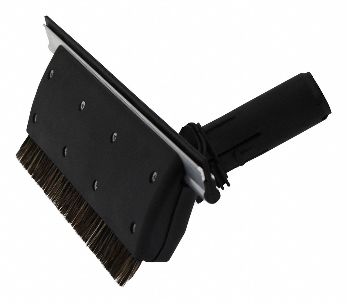 Squeegee: Squeegee, Steam Cleaner, Nylon/Plastic, 3 in Overall Ht, 9 1/2 in Overall Dia