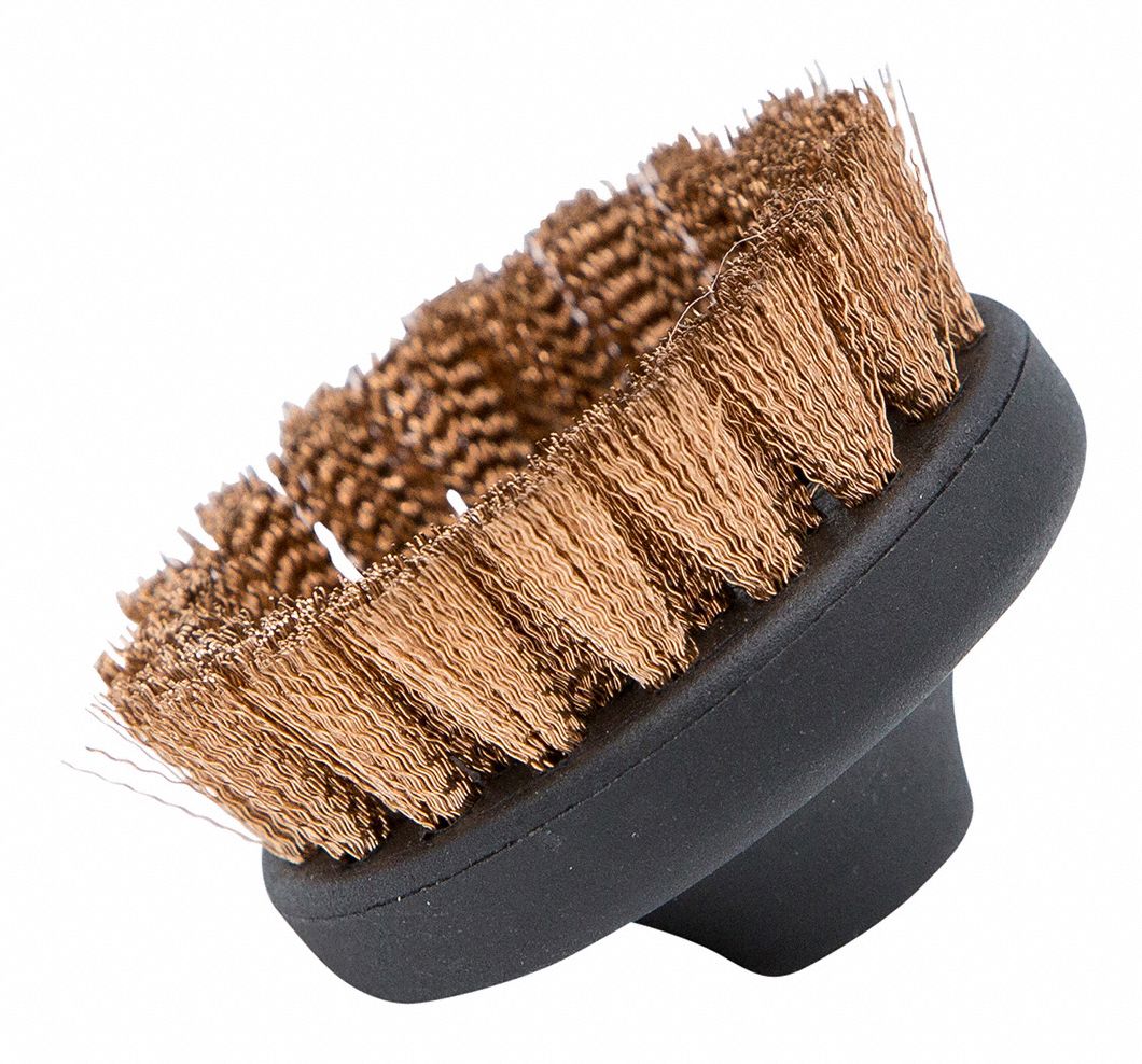 GOODWAY, 1 in dia x 1.5 in H, Circular Bronze Brush 793Z4493784PK