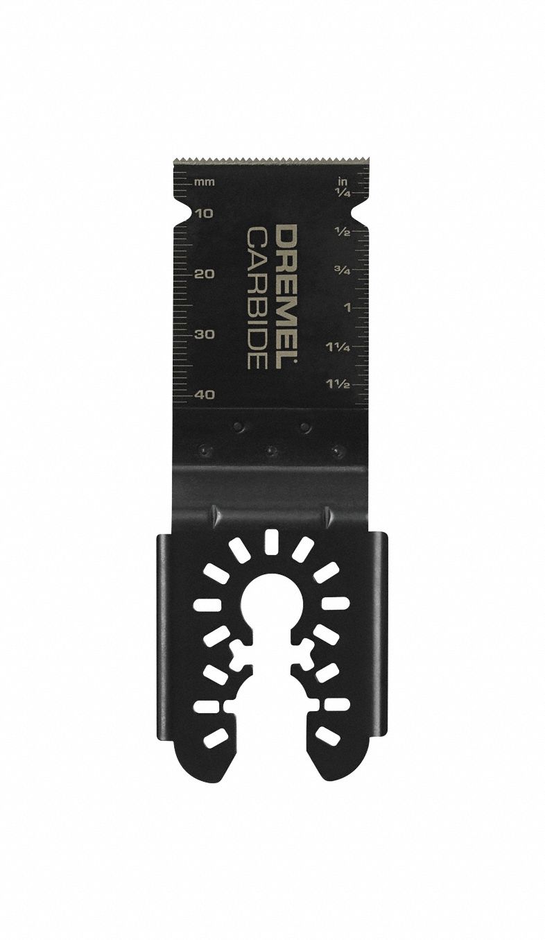 Oscillating Tool Blade: 1 1/4 in Blade Wd, 6 in Overall Lg, Precision Cutting, Carbide